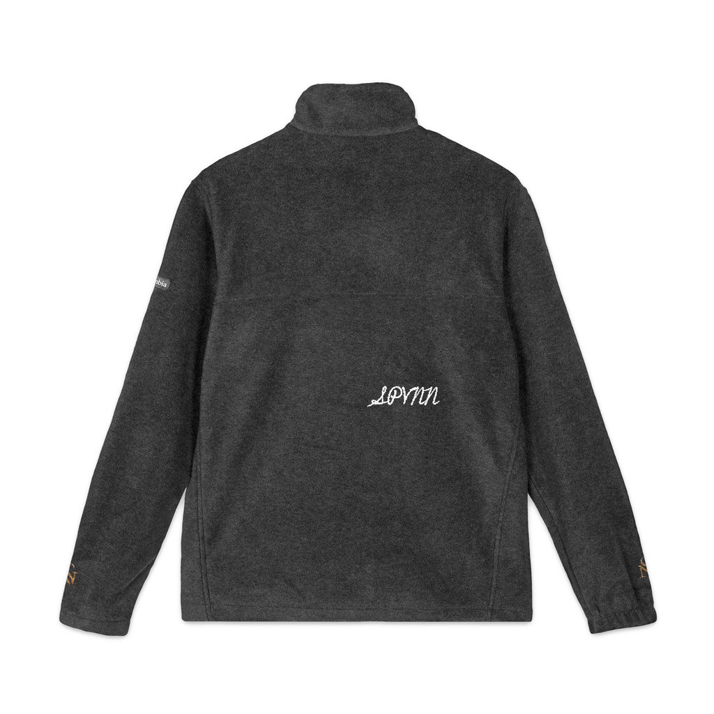 Embroidered Fleece Jacket — 'LOVE' Chest & Back Embroidery, Cozy Outdoor Layer