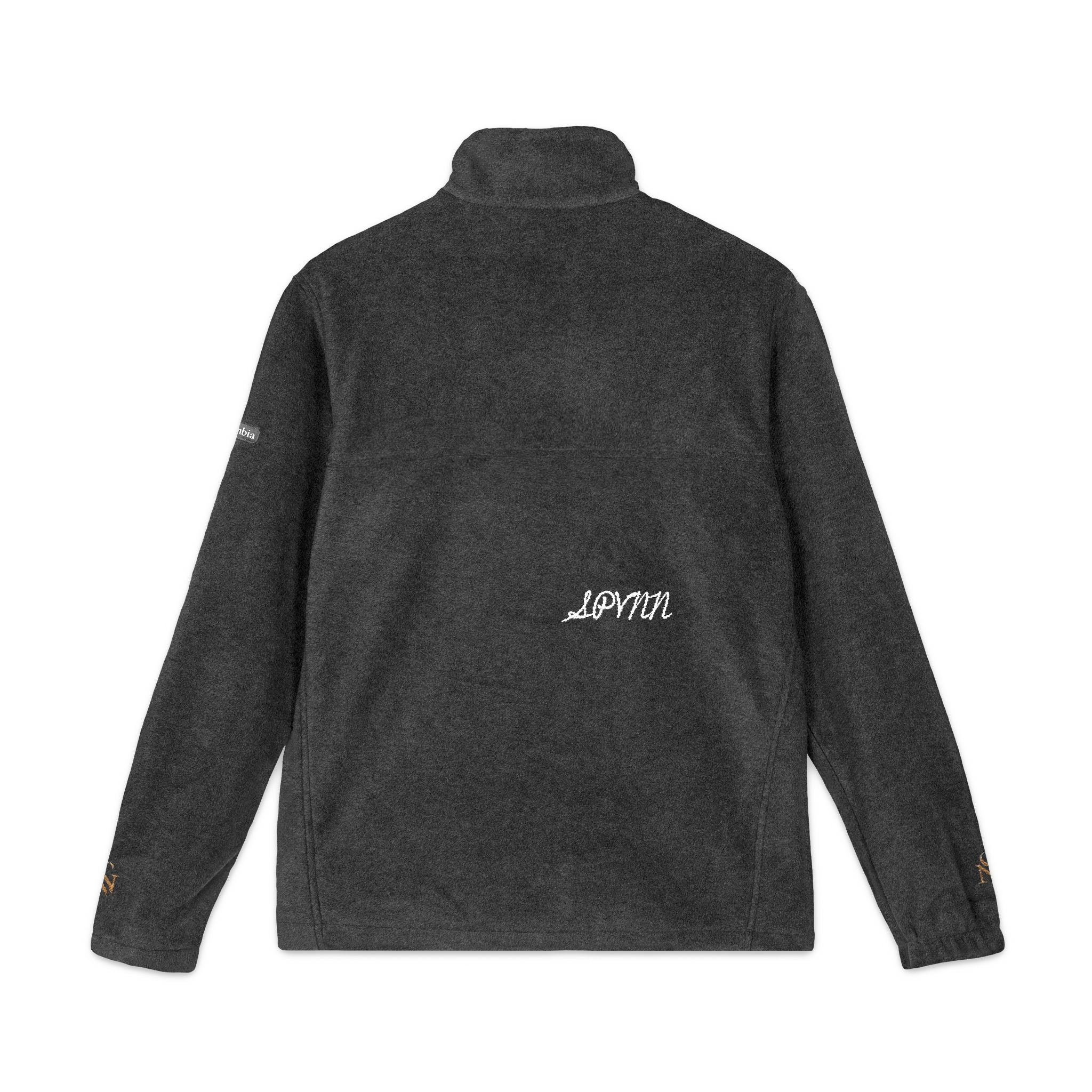 Embroidered Fleece Jacket — 'LOVE' Chest & Back Embroidery, Cozy Outdoor Layer