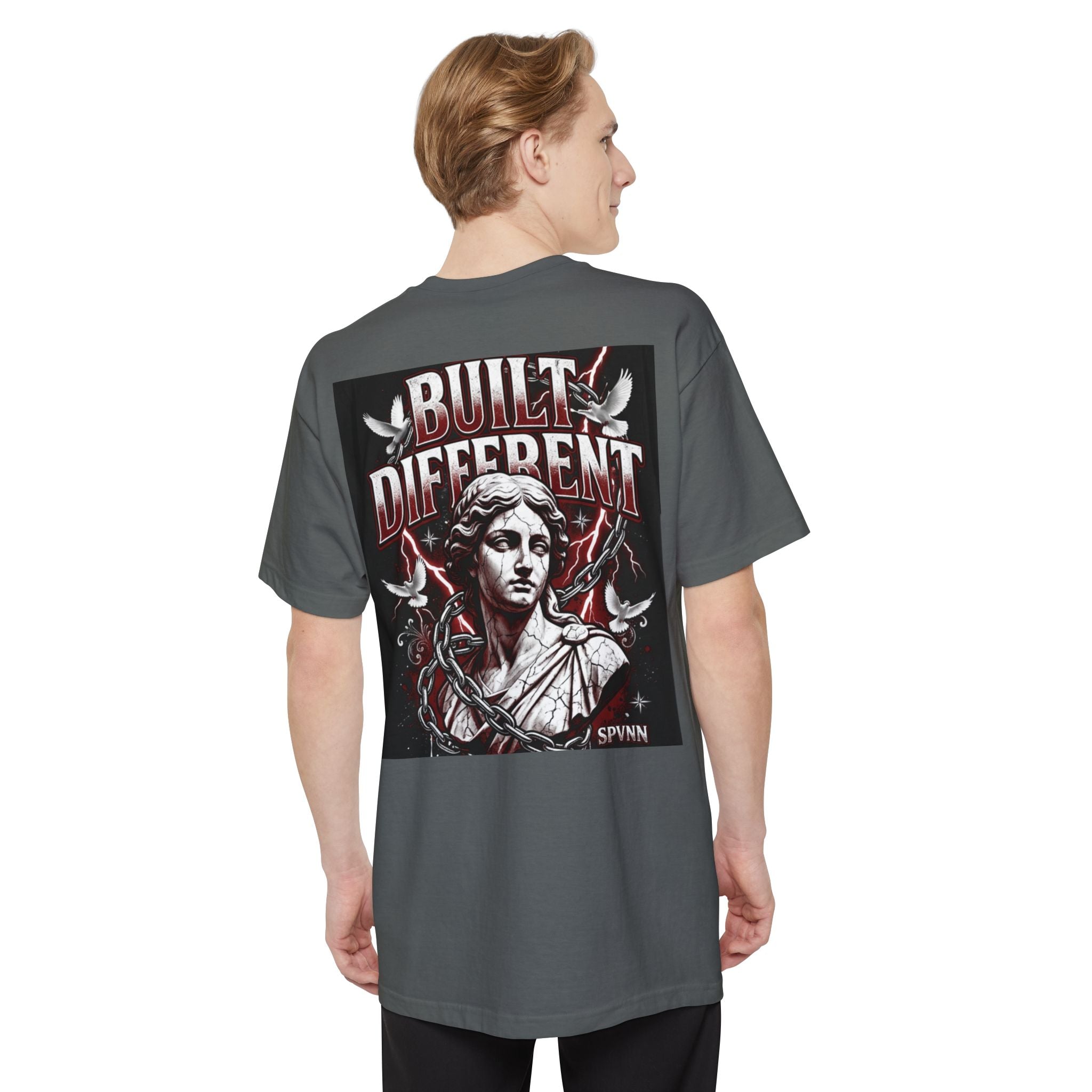 SPVNN Built Different Statue Graphic Tee — Vintage Gothic Streetwear