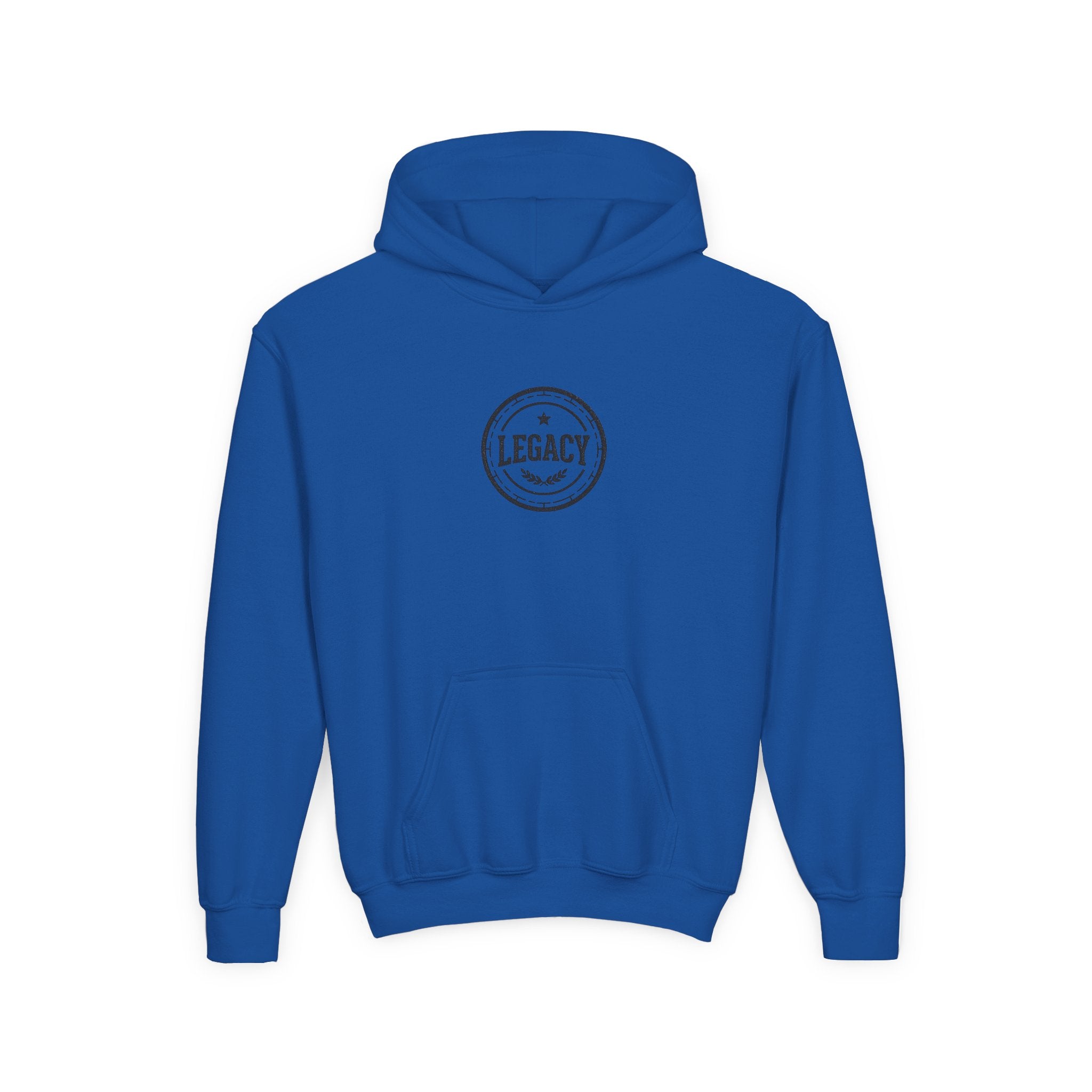 Youth Hoodie – 'Legacy' Vintage Circle Logo Sweatshirt