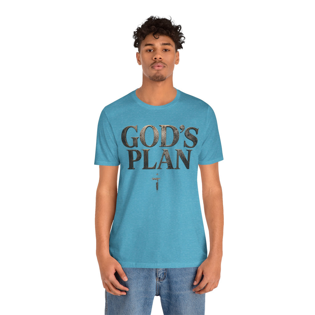 Faith Tee — "God's Plan" Front / "Faith Over Fear" Back Christian Inspirational T-Shirt