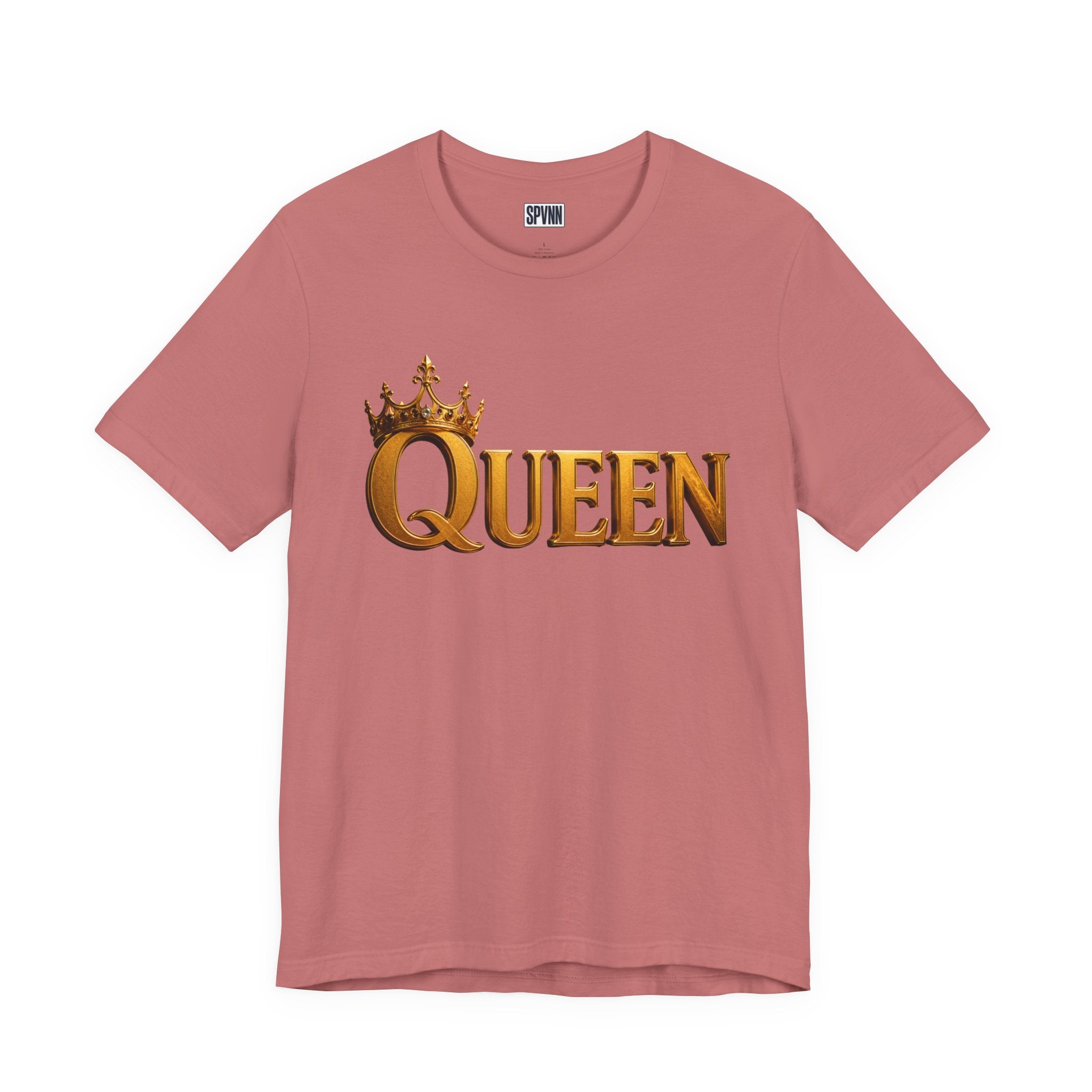 Queen Crown T-Shirt — Gold Royalty Graphic Tee