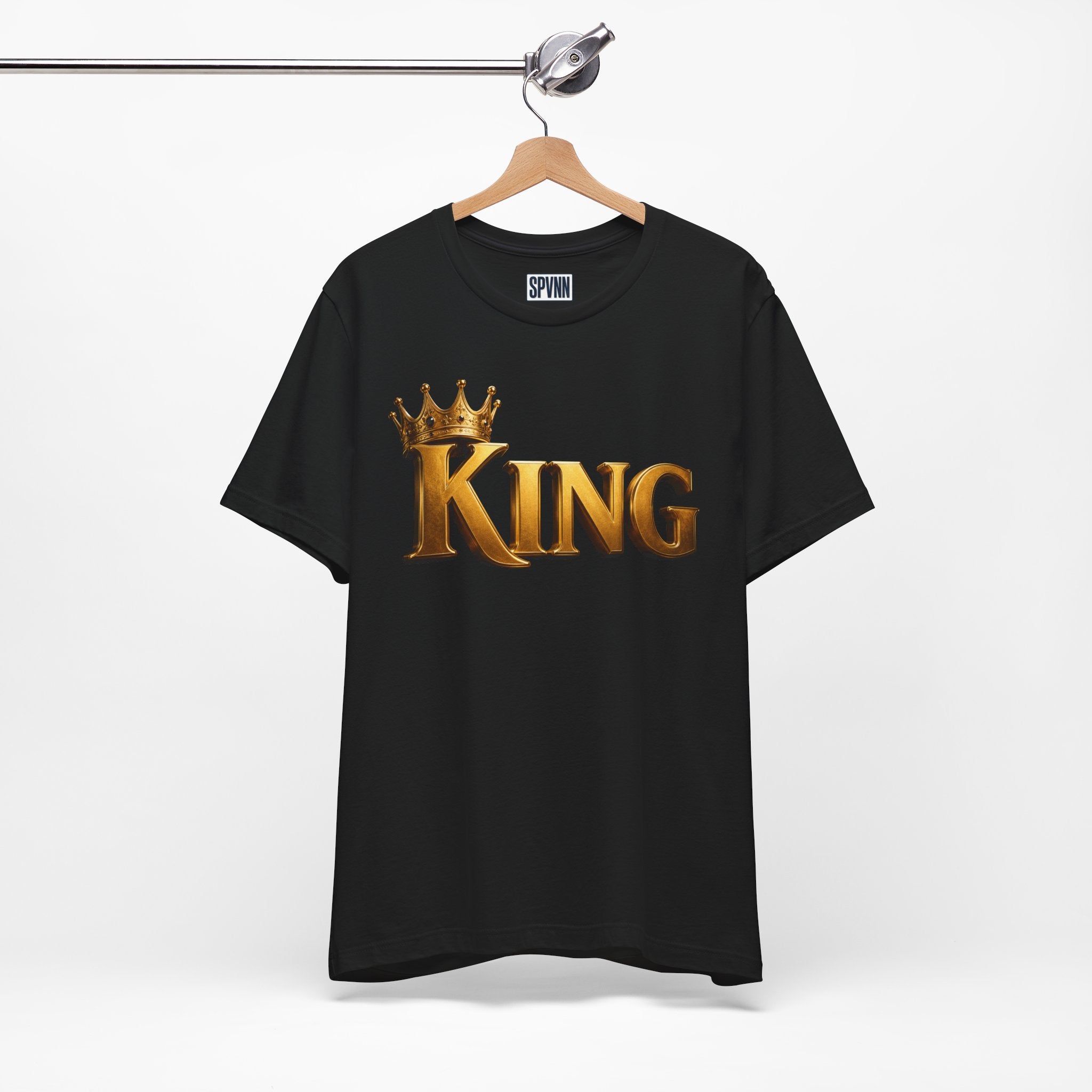 King Graphic Tee — Gold Crown Shirt for Men & Fathers