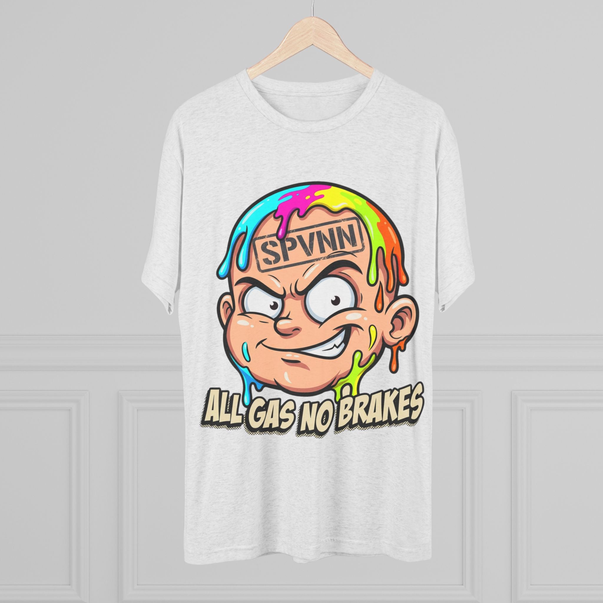 All Gas No Brakes Colorful Drip Graphic Tee