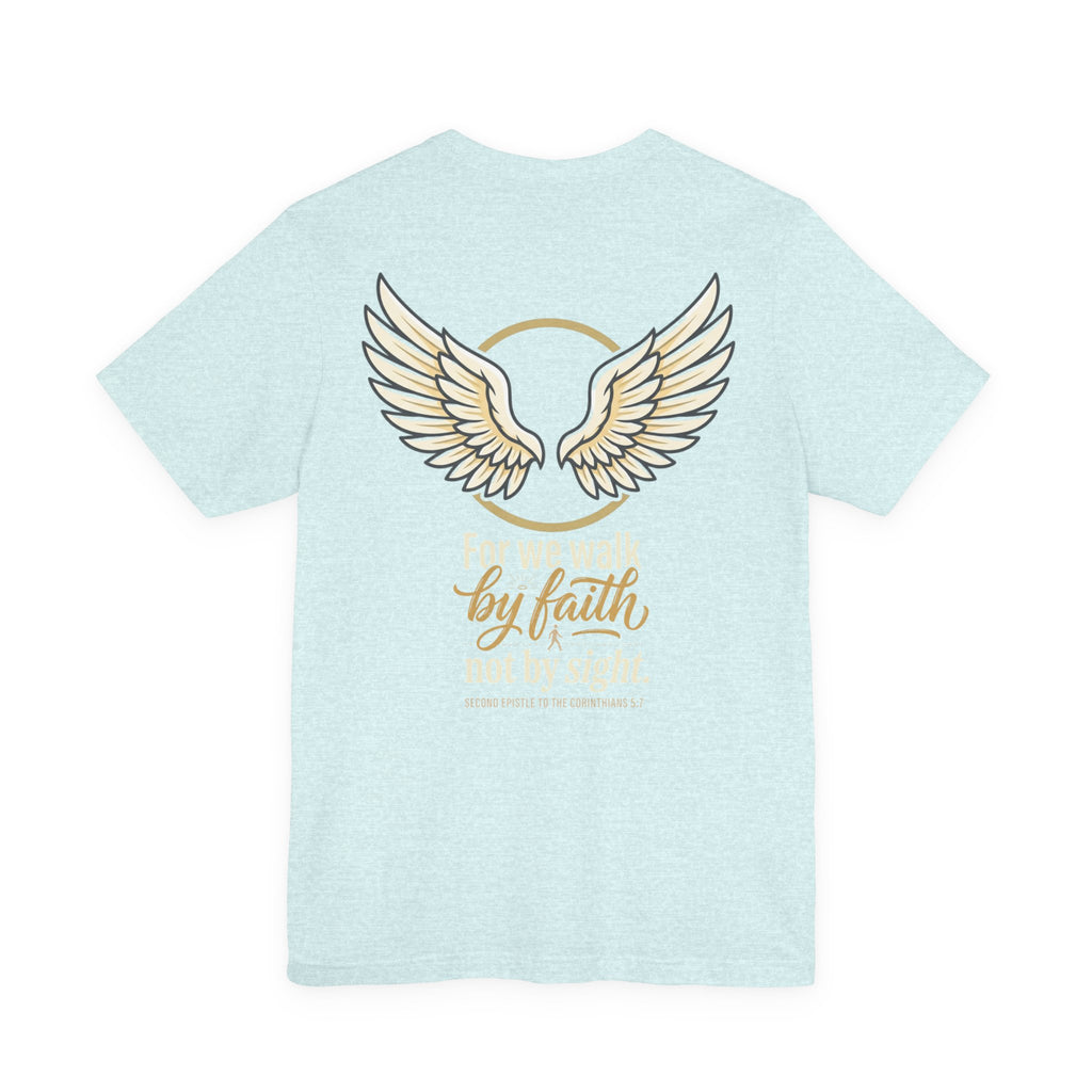 Faith Over Fear Tee — Angel Wings Christian Graphic T-Shirt
