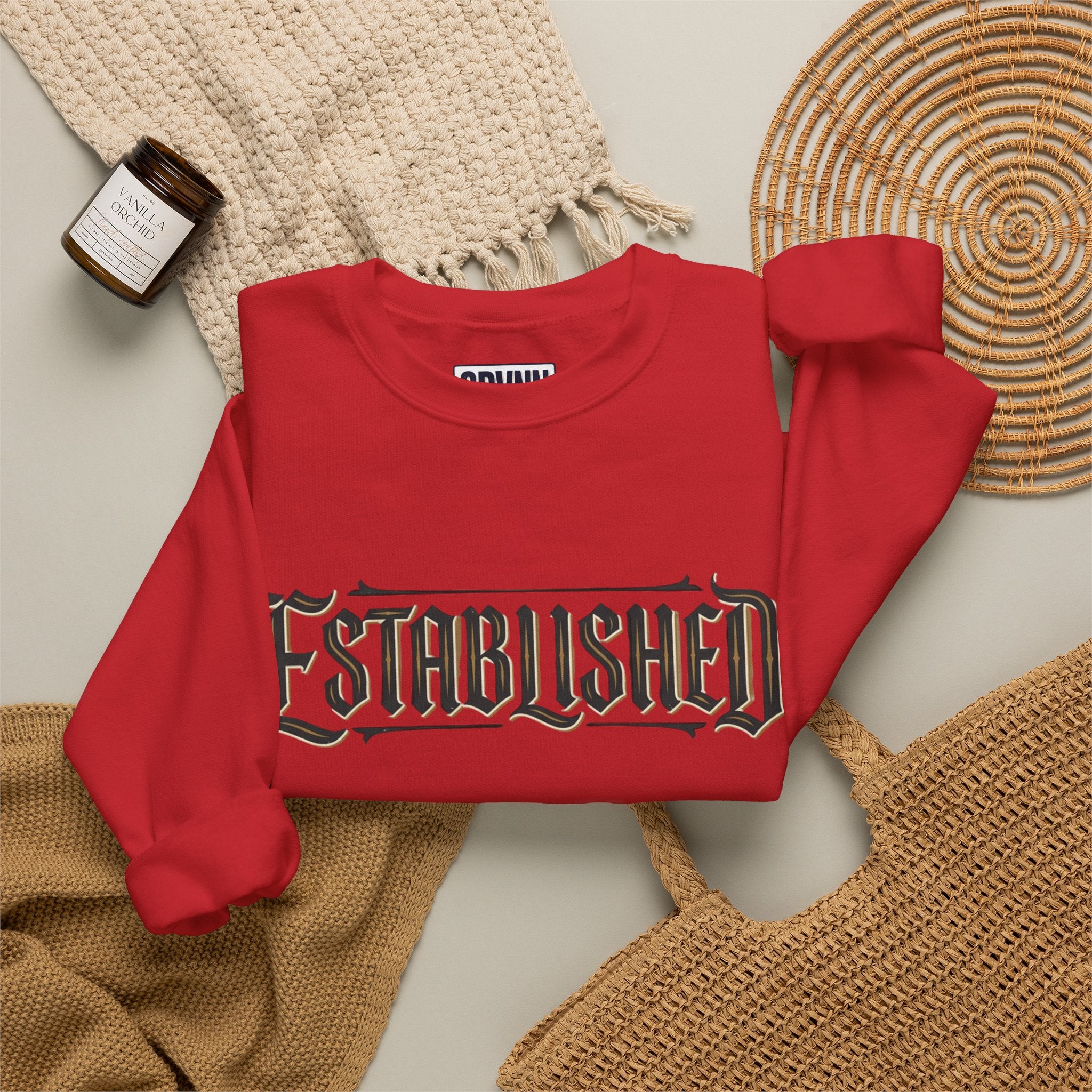 Established Gothic Crewneck Sweatshirt — Vintage Metal Band Style