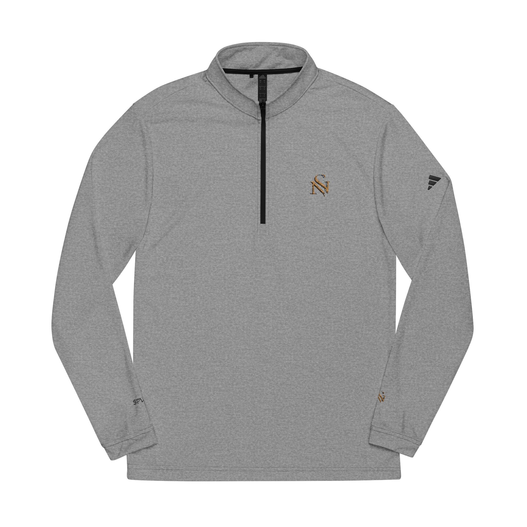 Embroidered Quarter-Zip Pullover — White adidas Performance Top