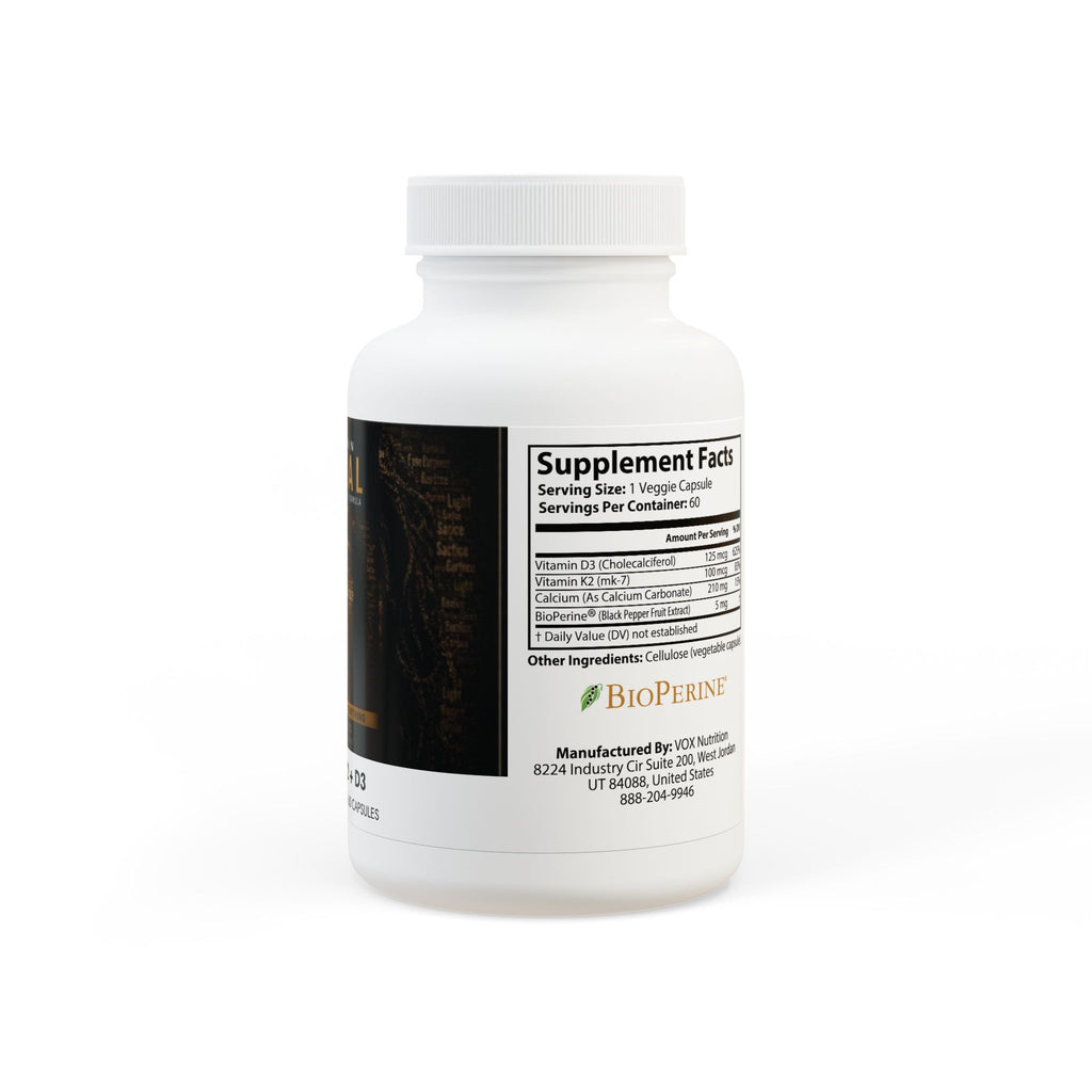 Vitamin K2 + D3 Supplement (60 Capsules)