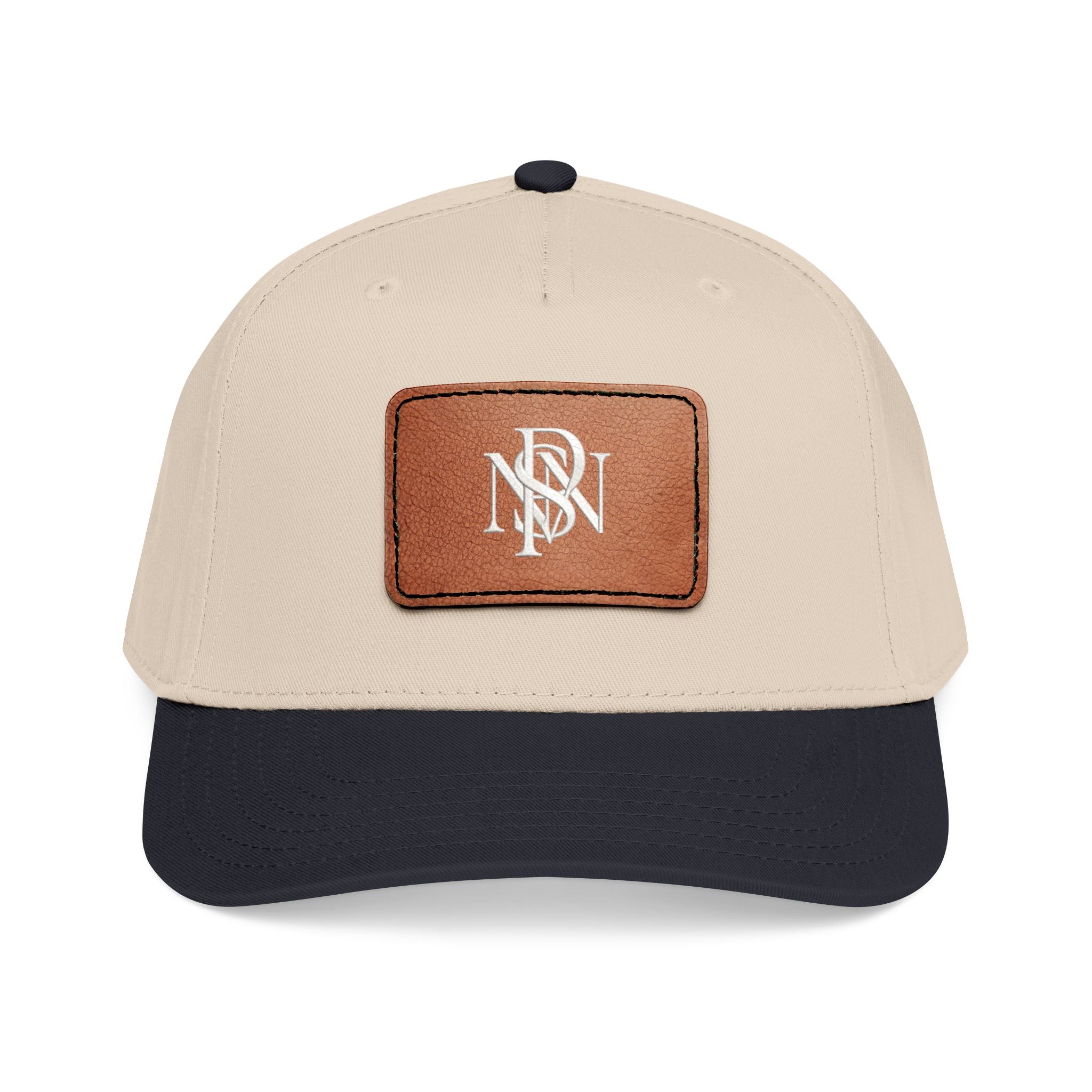 Leather Patch Baseball Cap — Monogram Rectangle Patch