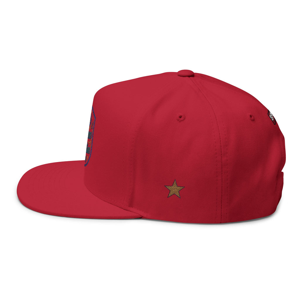 Embroidered Flat Bill Cap - "Presence in Motion" Eye Patch Design
