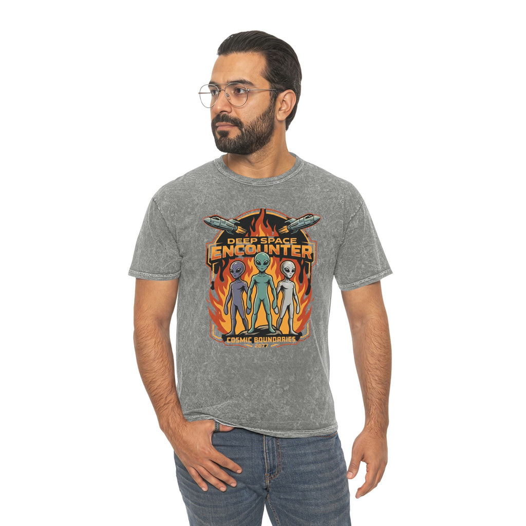 Deep Space Encounter Alien T-Shirt — Astra Defenders Graphic Tee