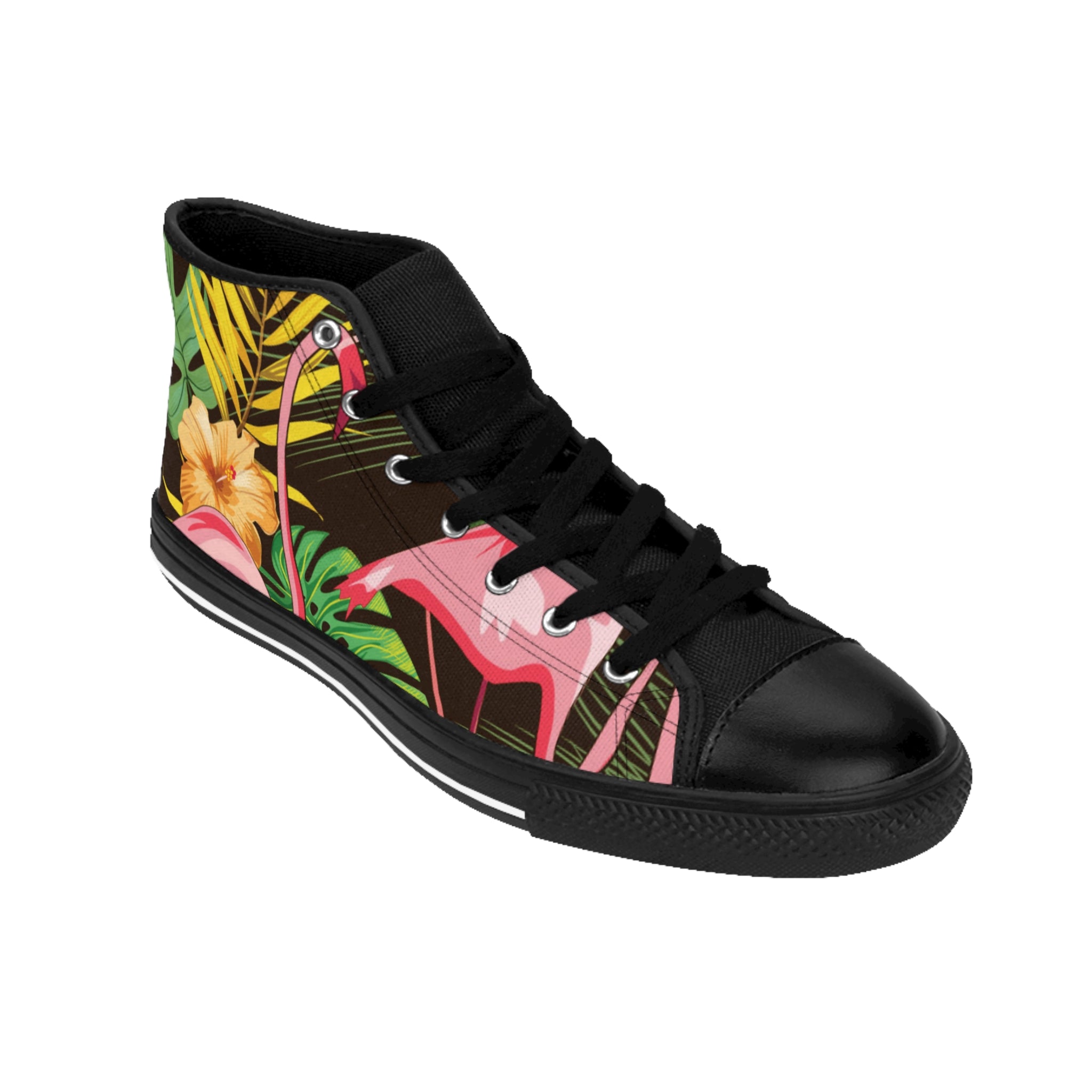 Tropical Flamingo High-Top Sneakers