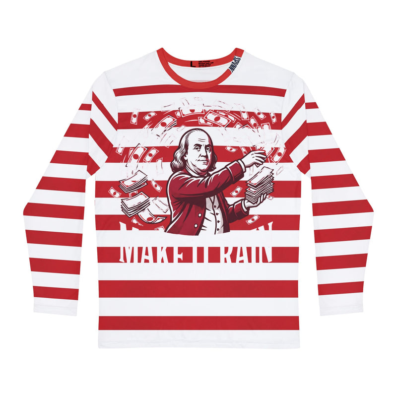 Benjamin Franklin 'Make It Rain' Striped Long Sleeve Shirt