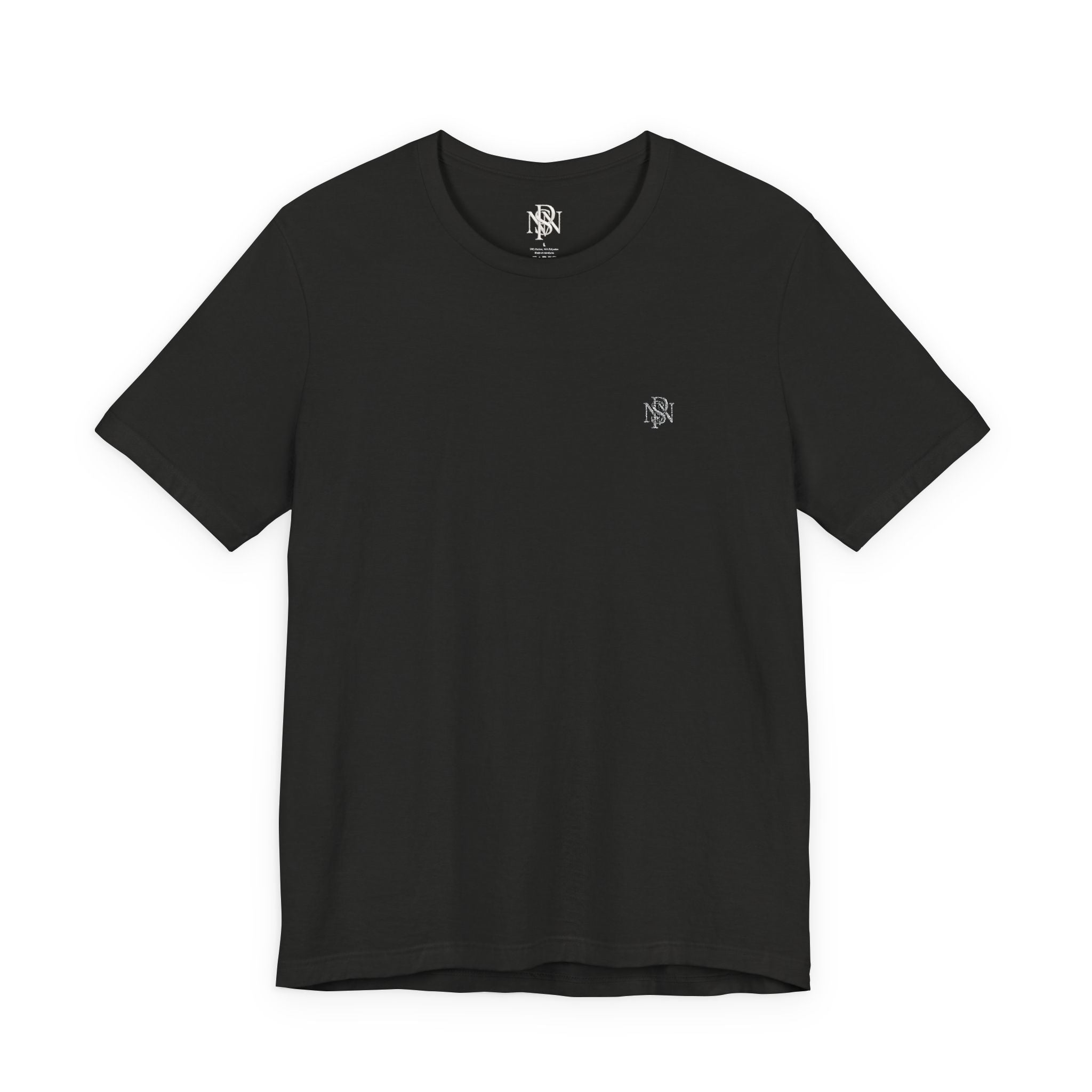 T-Shirt — Minimal Tiny Rose Chest Graphic, Casual Everyday Tee