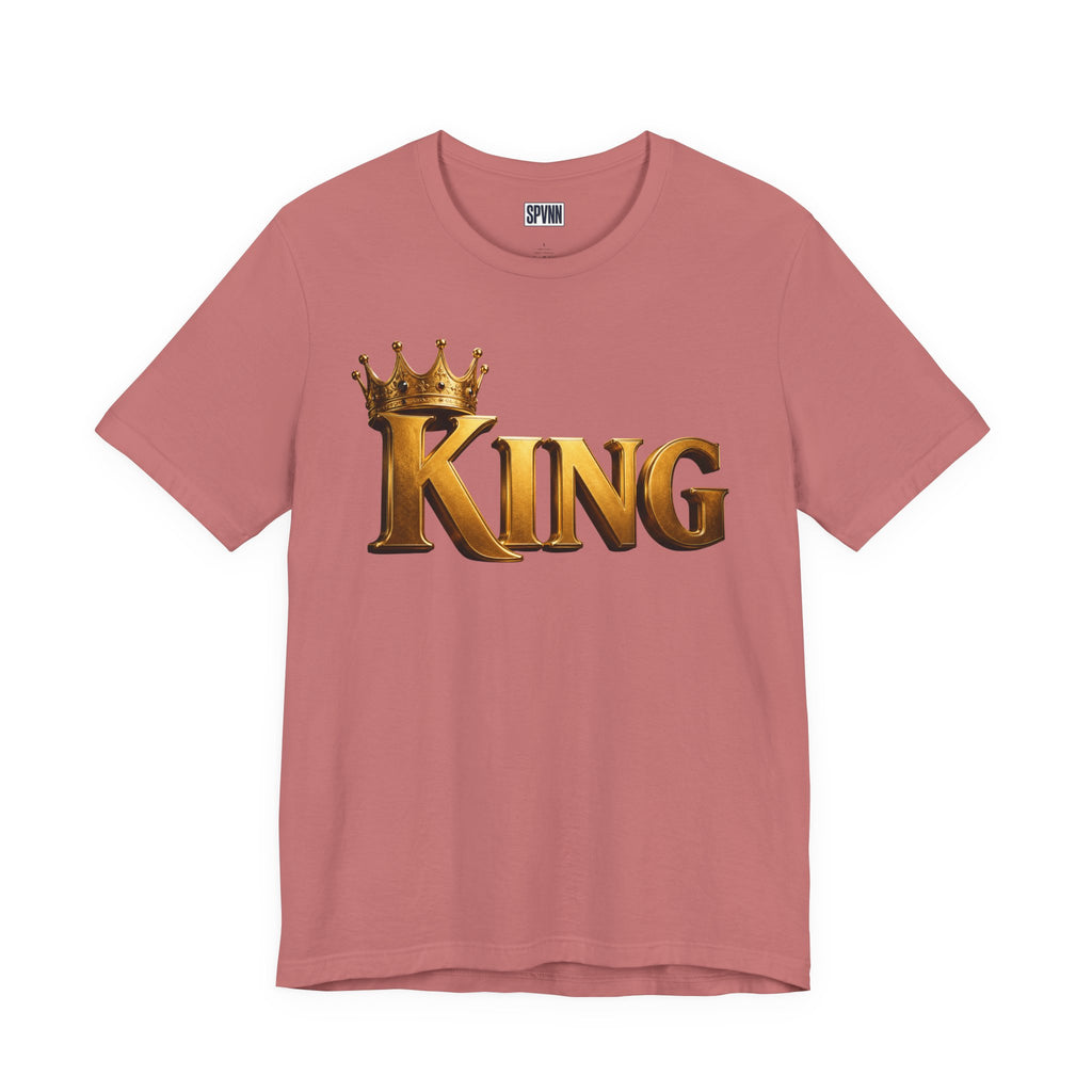 King Graphic Tee — Gold Crown Shirt for Men & Fathers