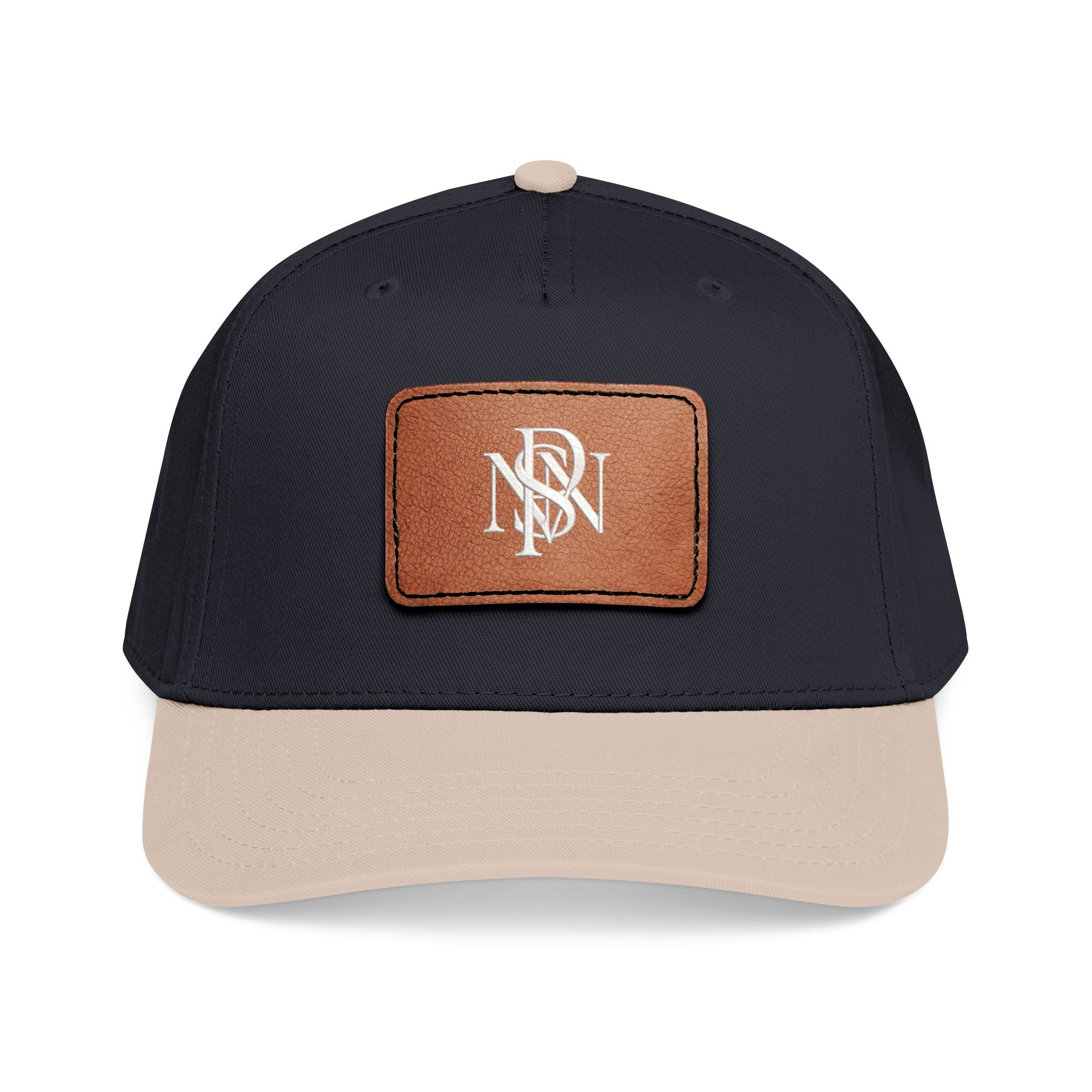 Leather Patch Baseball Cap — Monogram Rectangle Patch