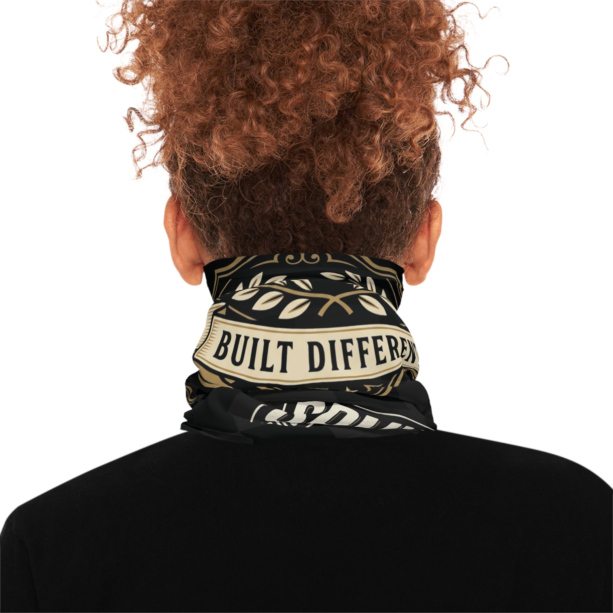 Hustle Checkered Neck Gaiter — Lightweight Motivational Face Tube