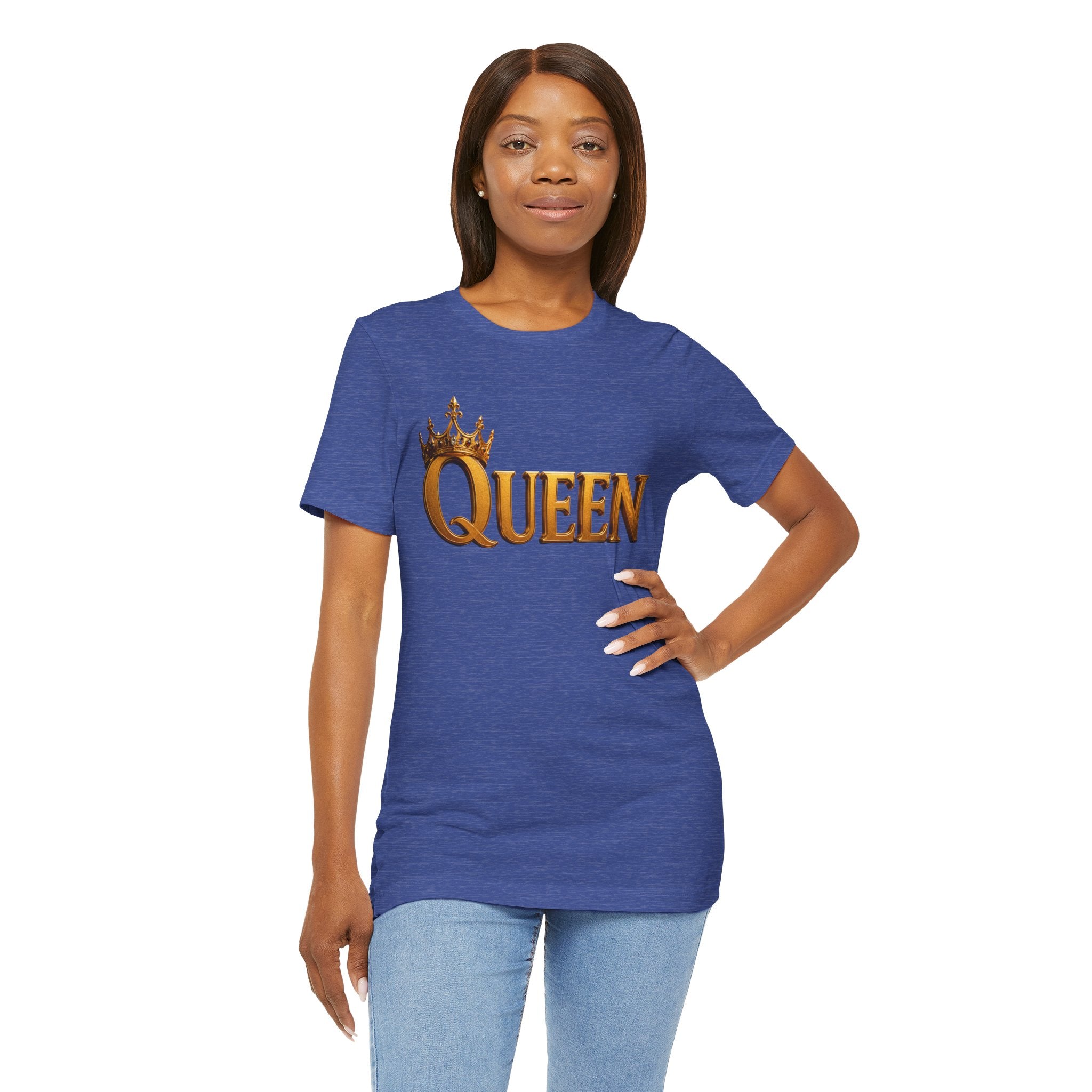 Queen Crown T-Shirt — Gold Royalty Graphic Tee