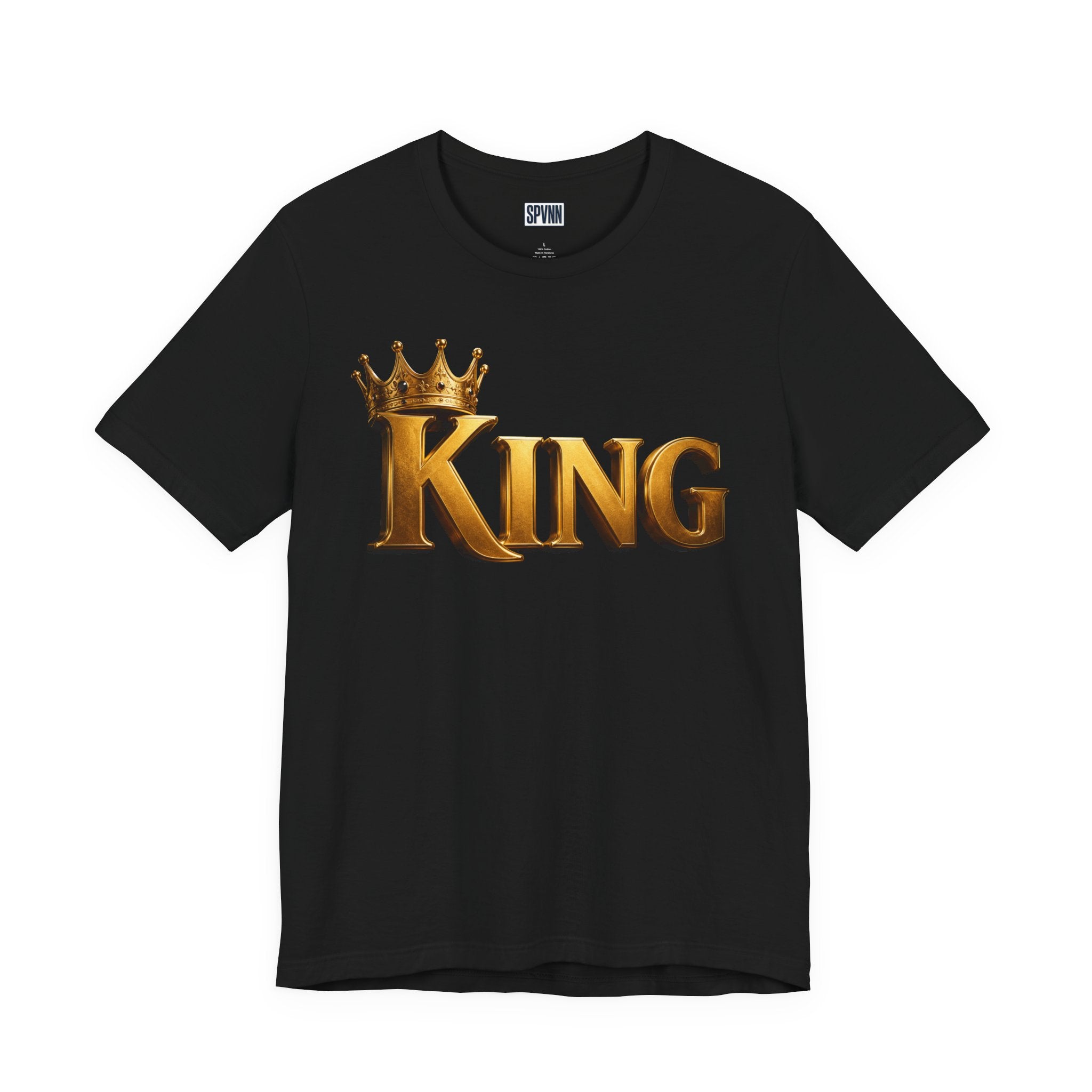 King Graphic Tee — Gold Crown Shirt for Men & Fathers