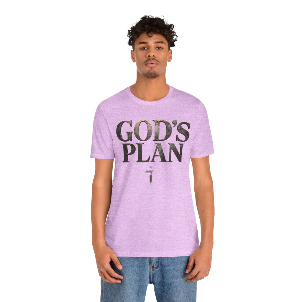Faith Tee — "God's Plan" Front / "Faith Over Fear" Back Christian Inspirational T-Shirt