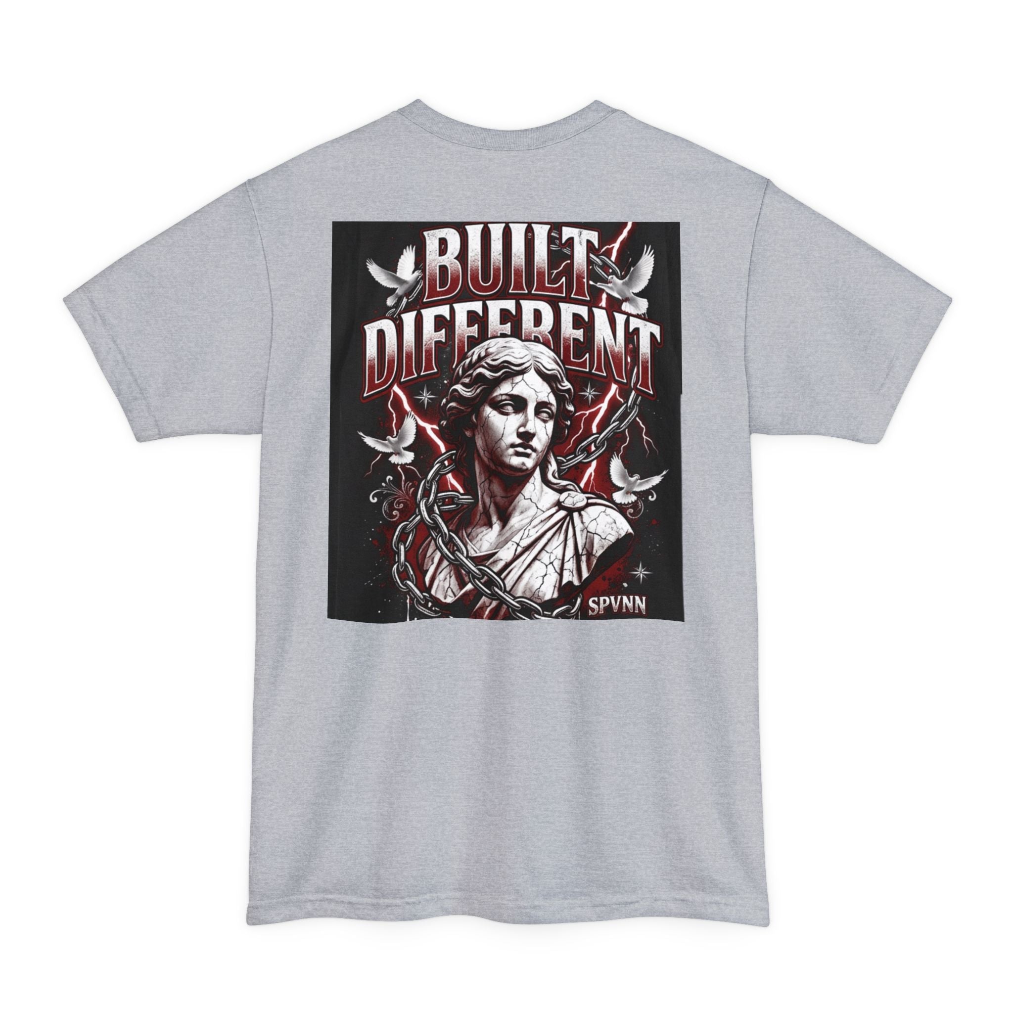 SPVNN Built Different Statue Graphic Tee — Vintage Gothic Streetwear