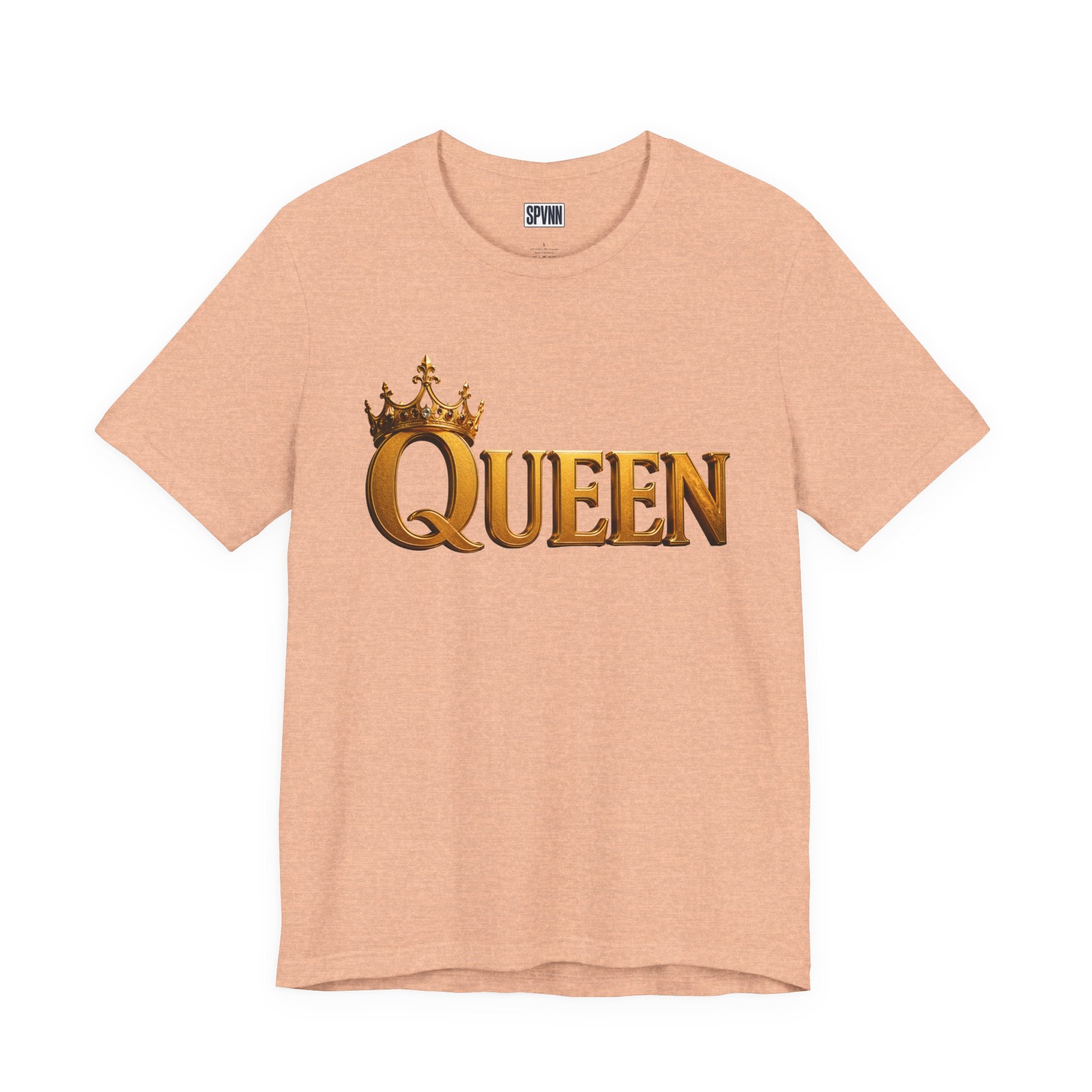 Queen Crown T-Shirt — Gold Royalty Graphic Tee