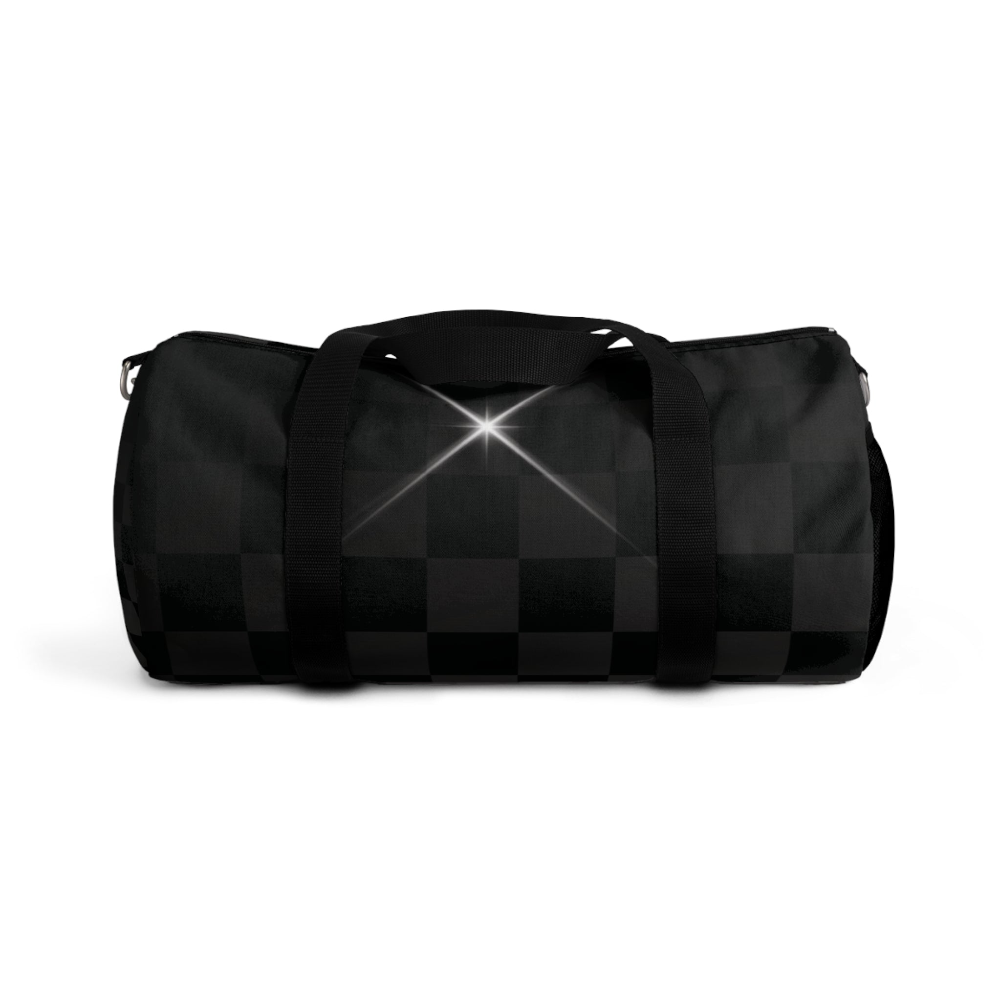 Black Checkerboard Duffel Bag