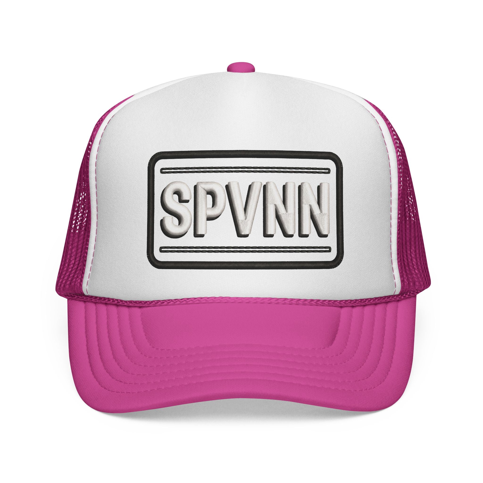 Embroidered 'SN' Monogram Trucker Cap — Classic Mesh Baseball Hat