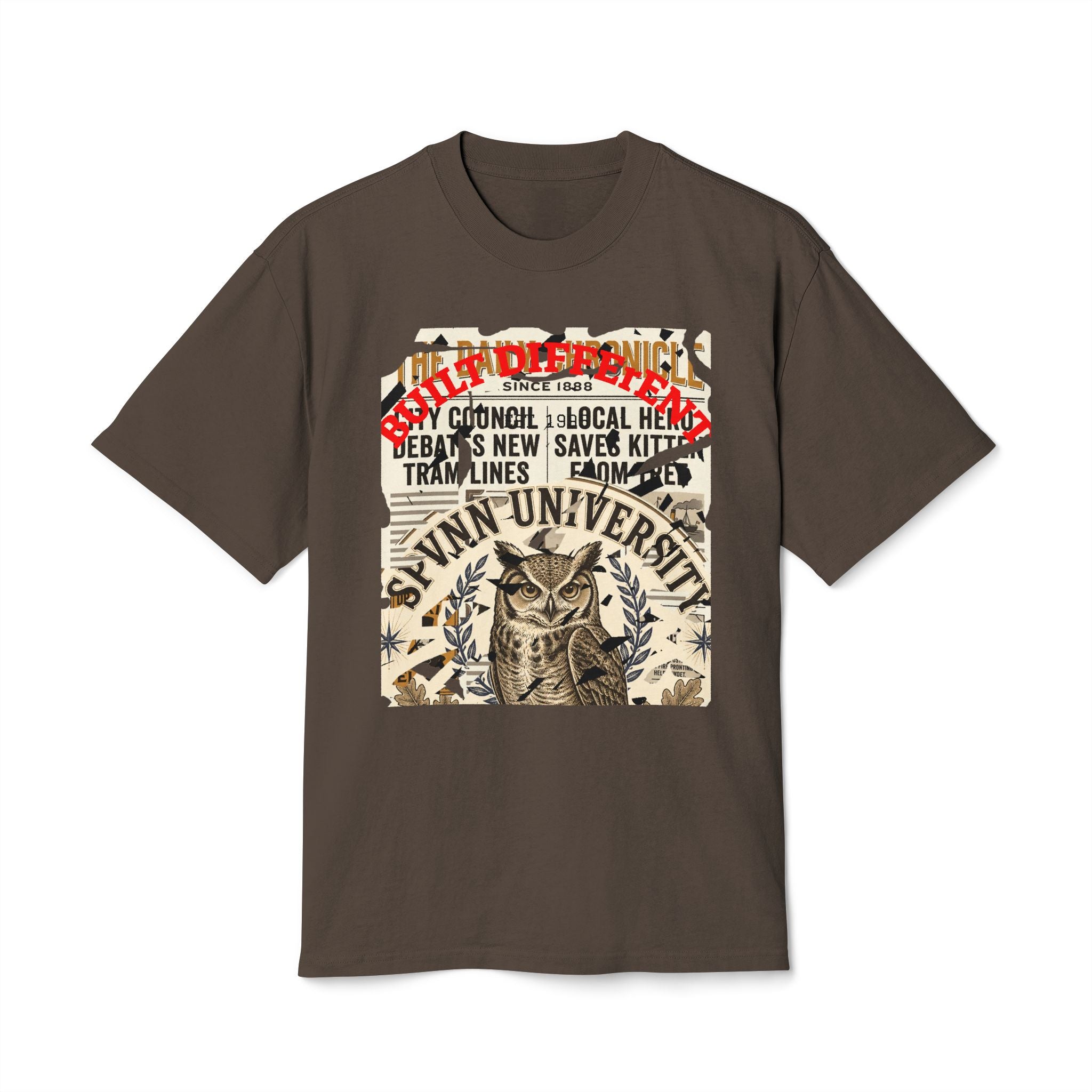 Vintage Owl University Tee — Retro Collegiate Graphic T-Shirt