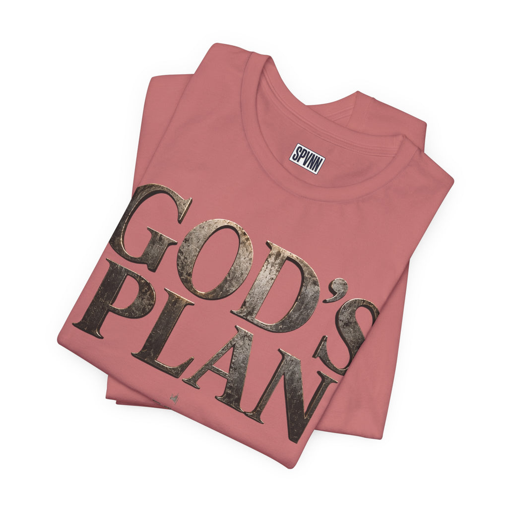 Faith Tee — "God's Plan" Front / "Faith Over Fear" Back Christian Inspirational T-Shirt