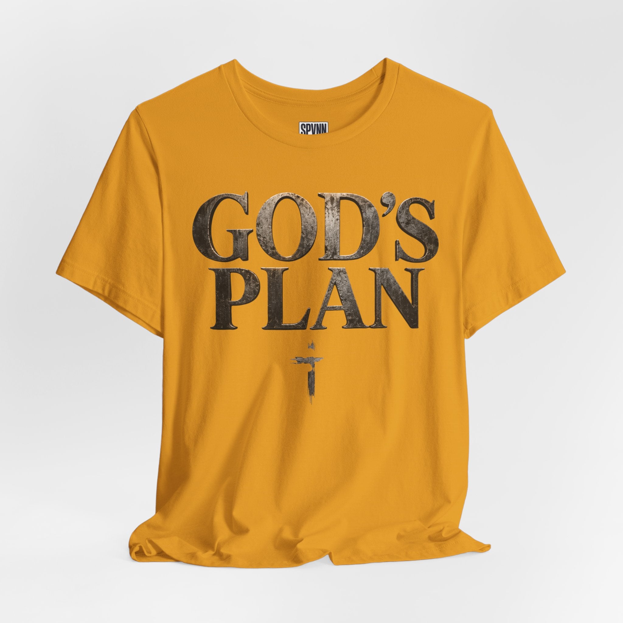 Faith Tee — "God's Plan" Front / "Faith Over Fear" Back Christian Inspirational T-Shirt