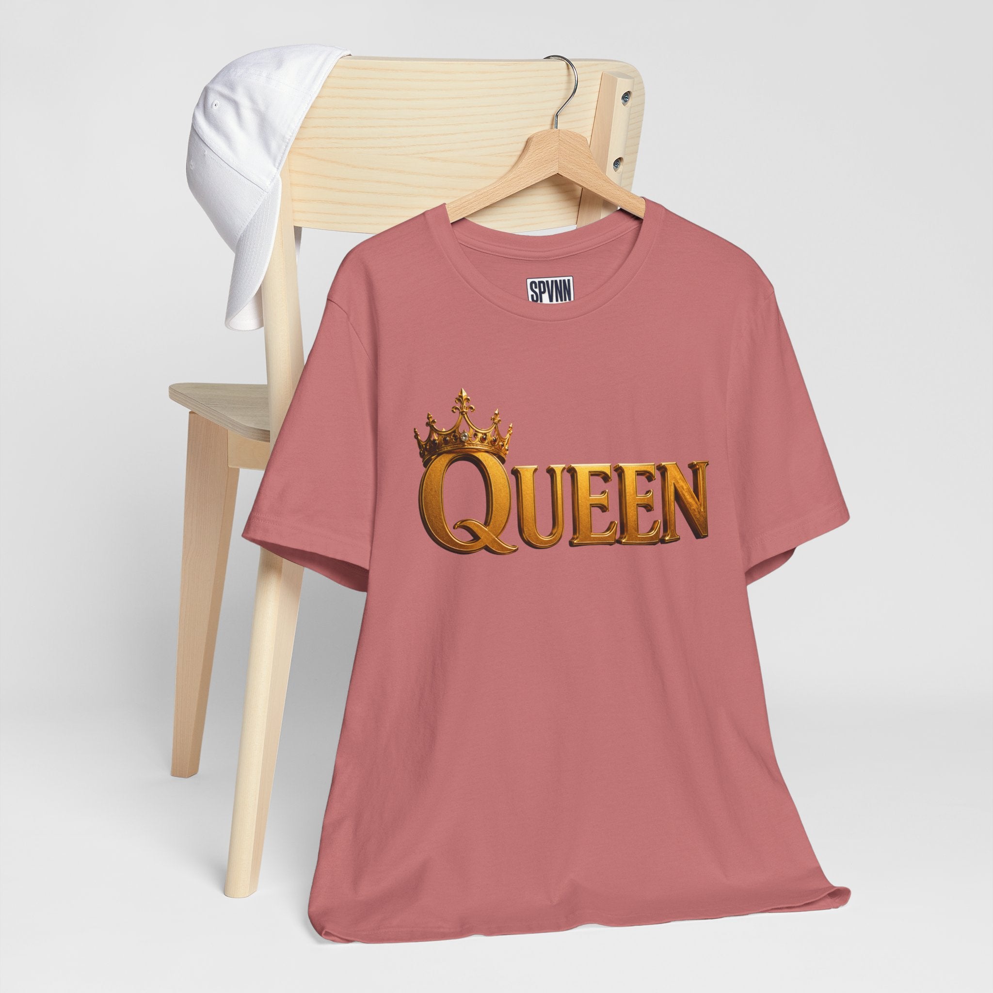 Queen Crown T-Shirt — Gold Royalty Graphic Tee