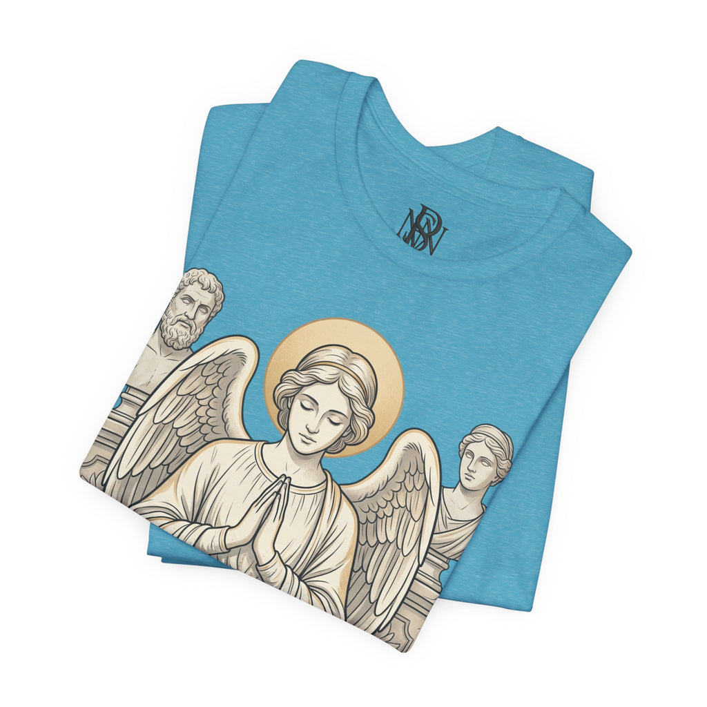 Faith Over Fear Tee — Angel Wings Christian Graphic T-Shirt