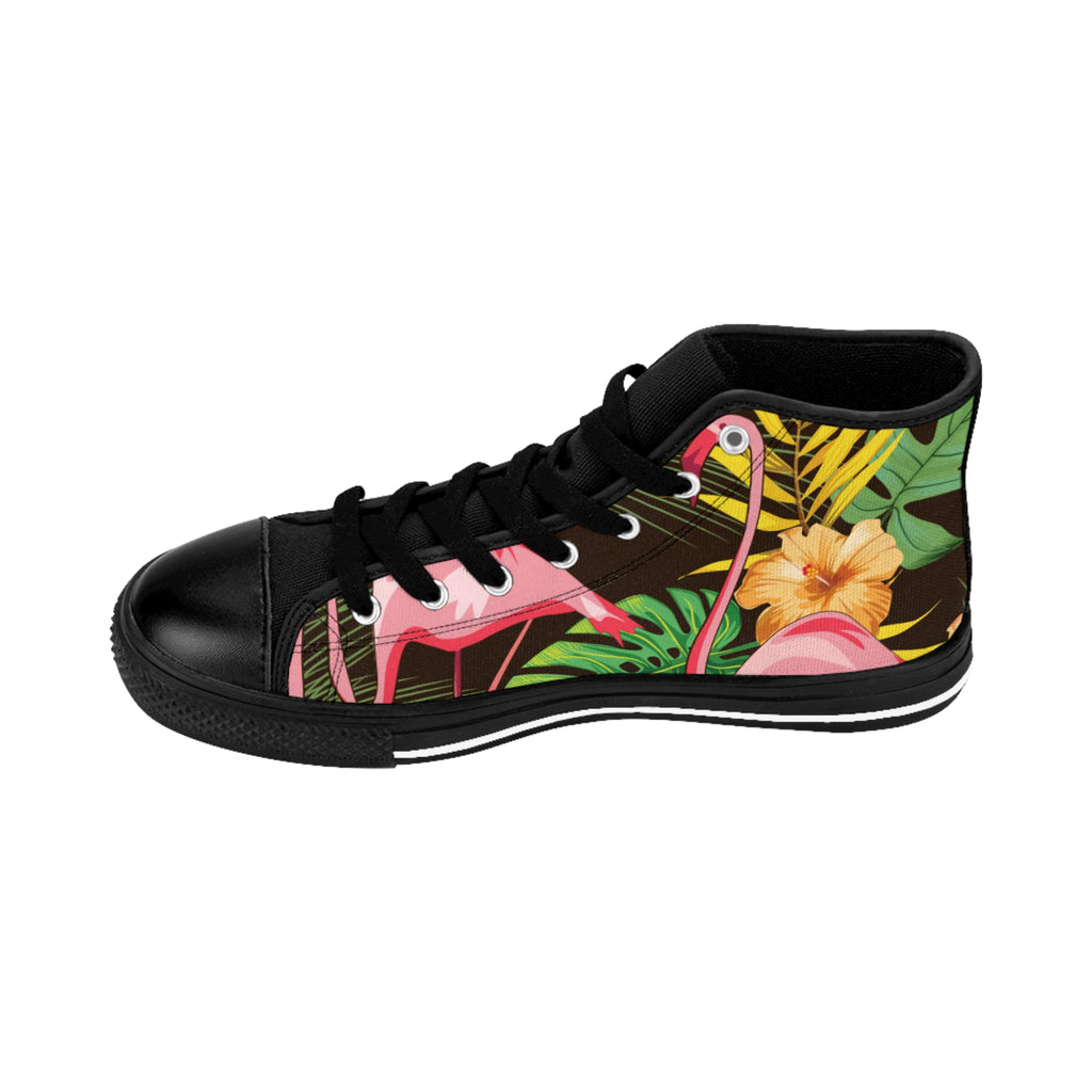 Tropical Flamingo High-Top Sneakers