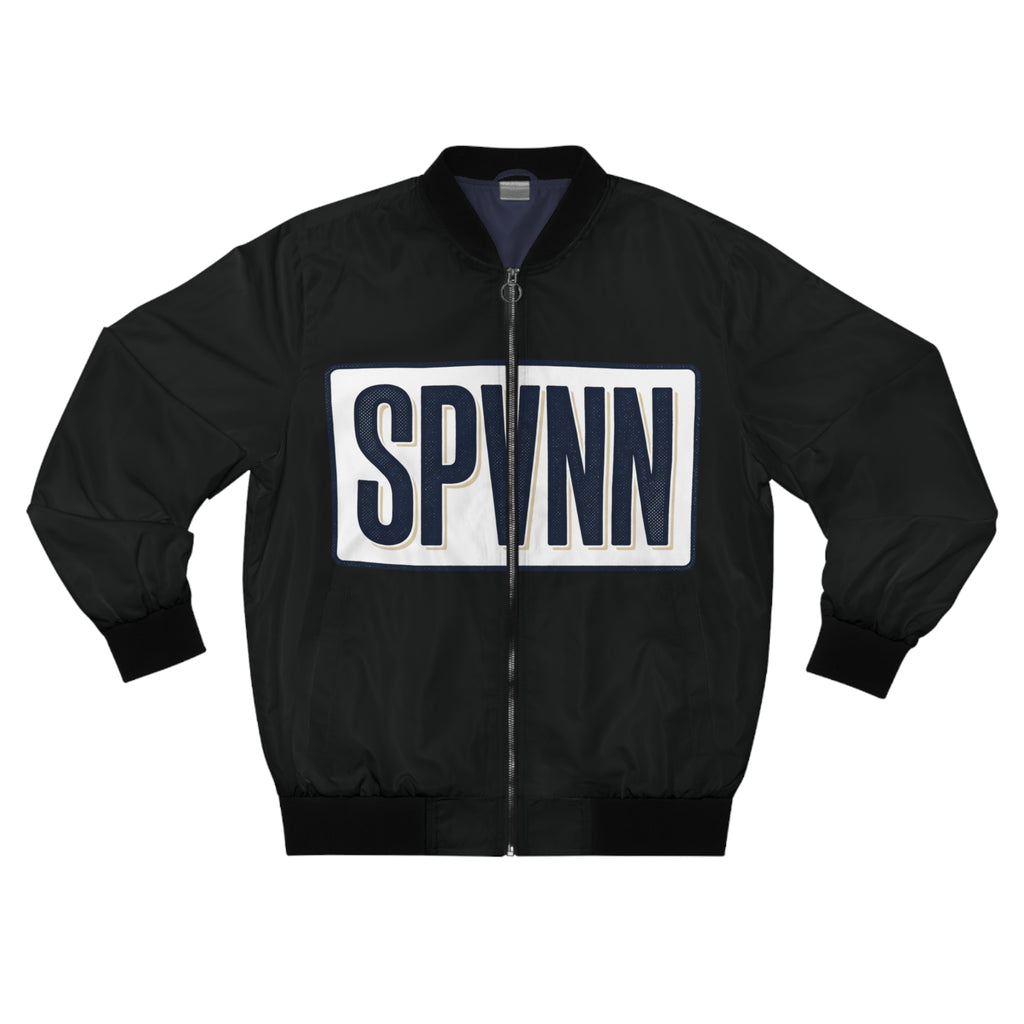 SPVNN Racing Bomber Jacket — Checkered Flag Streetwear Jacket