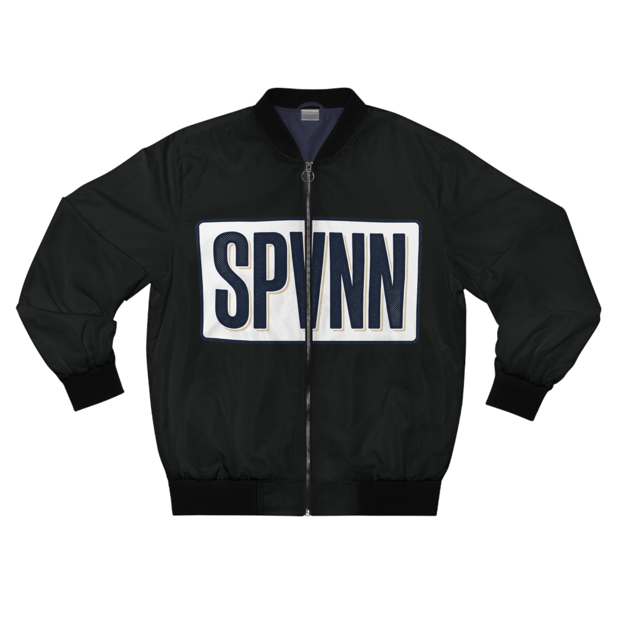 SPVNN Racing Bomber Jacket — Checkered Flag Streetwear Jacket