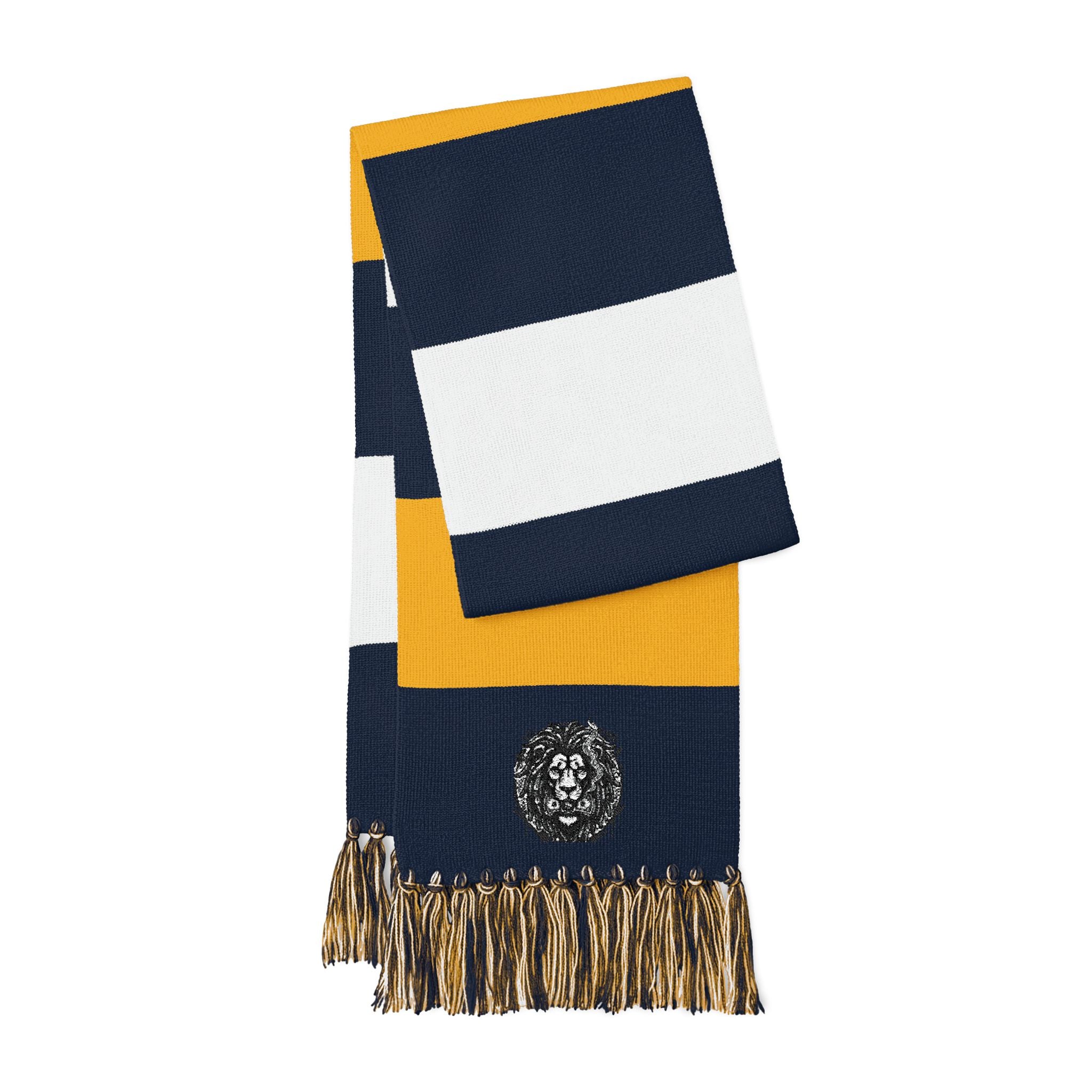 SPVNN Embroidered Spectator Scarf — Striped Crest Patch Supporter Scarf
