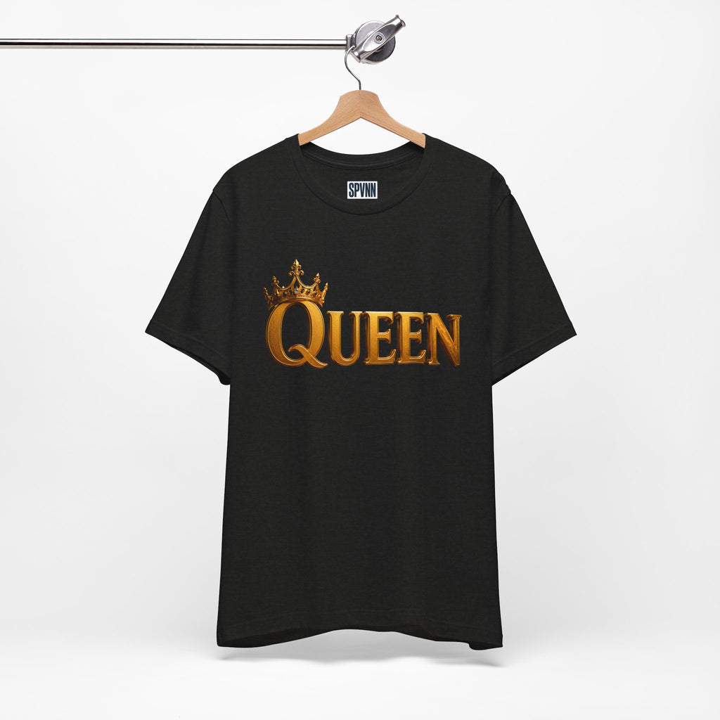 Queen Crown T-Shirt — Gold Royalty Graphic Tee