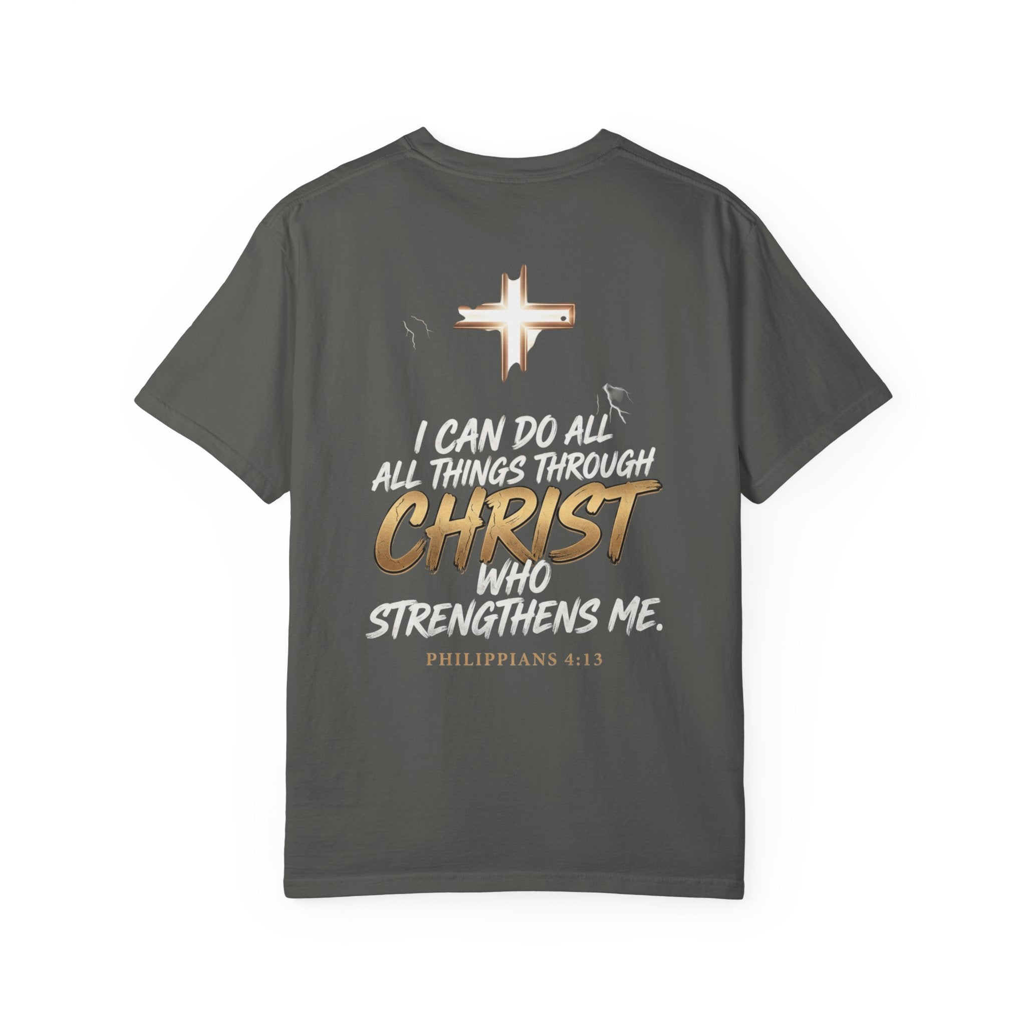 Christian 'Overcome' Graphic T-Shirt — Philippians Faith Tee