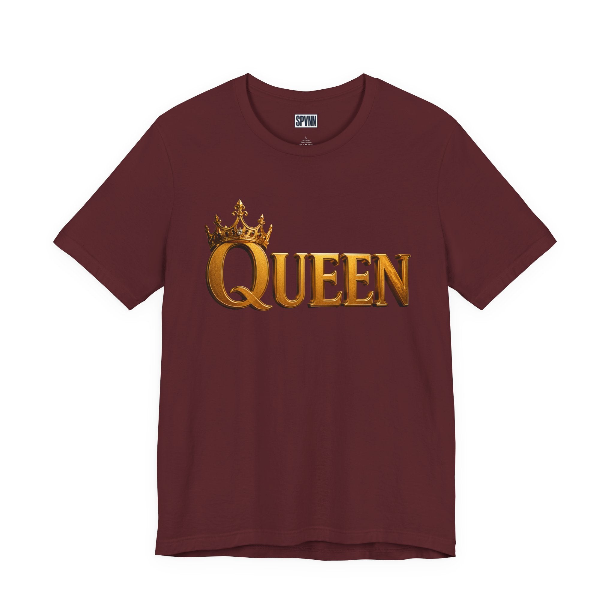 Queen Crown T-Shirt — Gold Royalty Graphic Tee