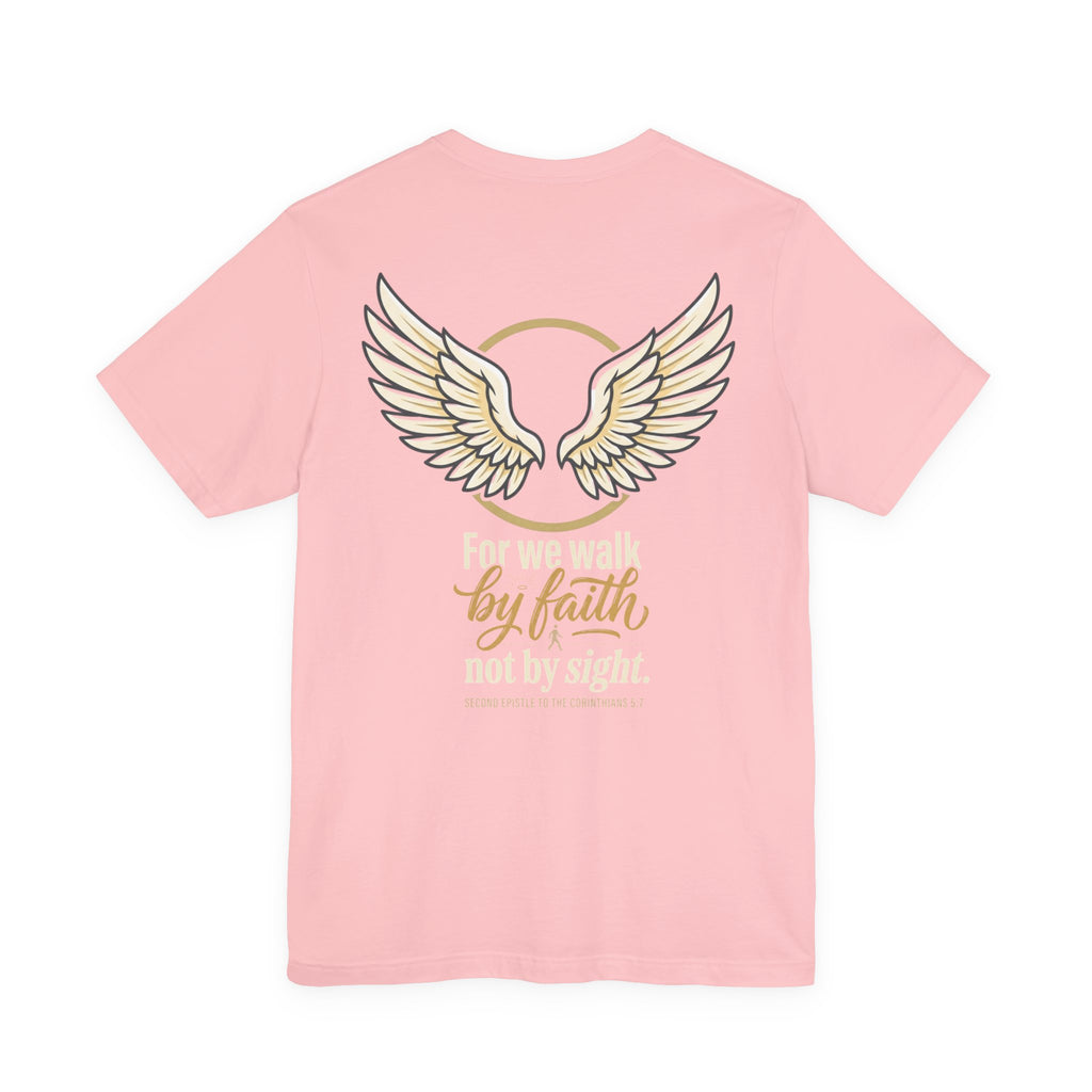 Faith Over Fear Tee — Angel Wings Christian Graphic T-Shirt