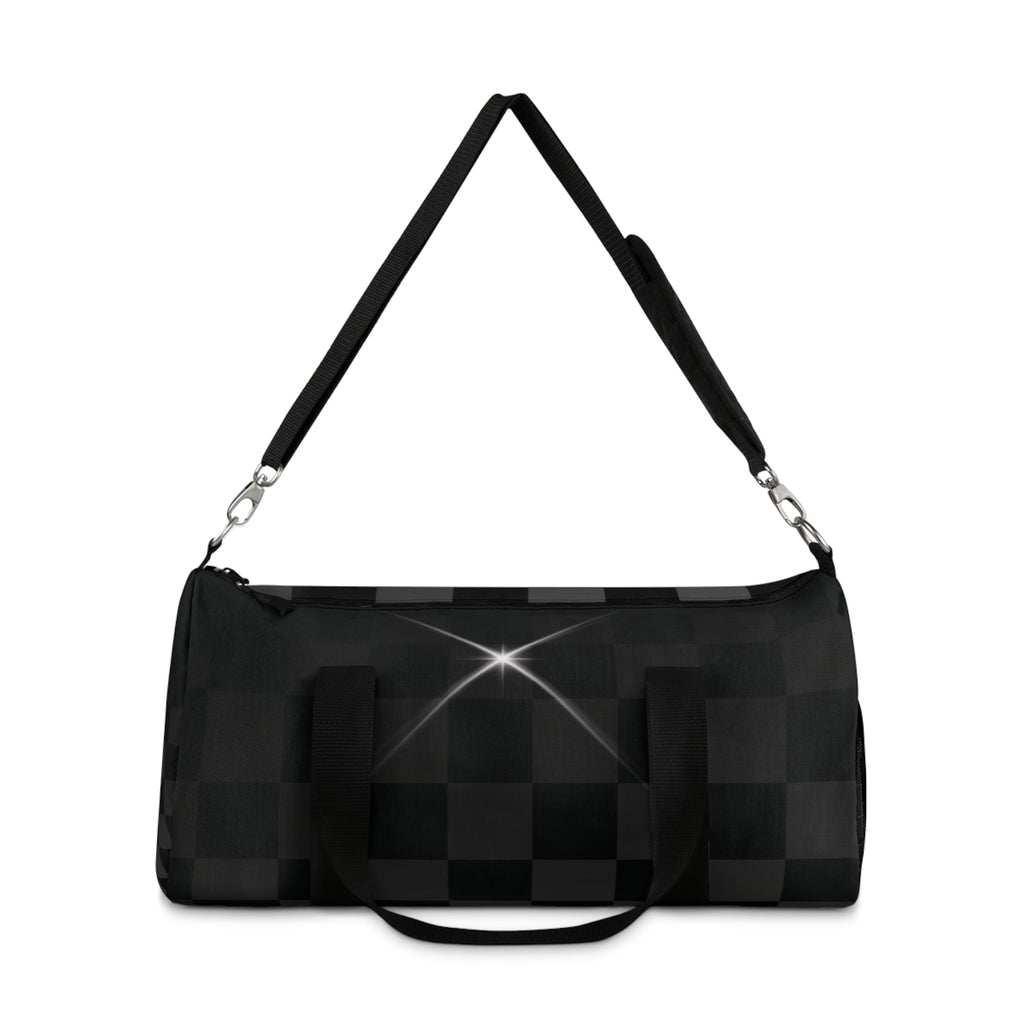 Black Checkerboard Duffel Bag