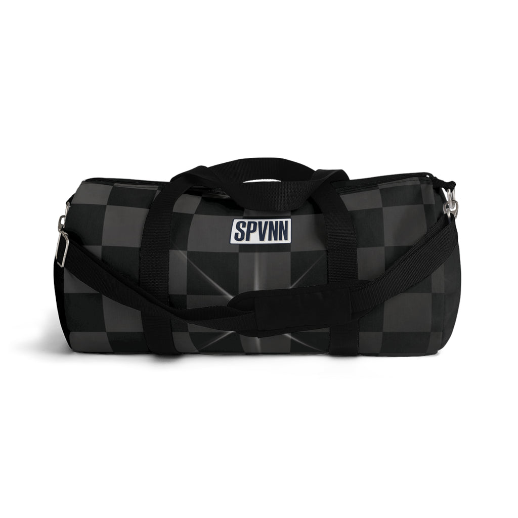Black Checkerboard Duffel Bag