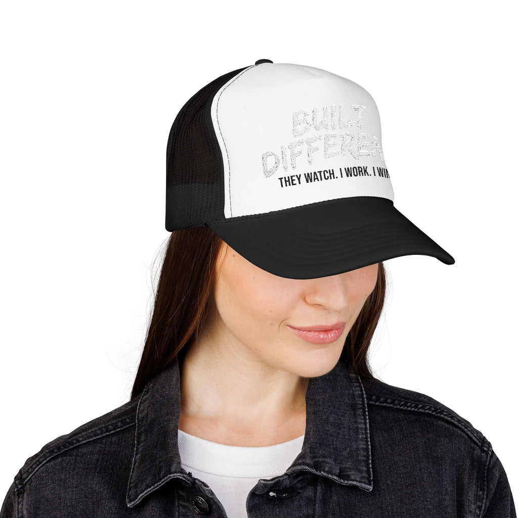 Trucker Hat — "Built Different" Foam Mesh Cap
