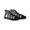 High Top Sneakers — Navy Striped 'SPR' Graphic Men's Streetwear