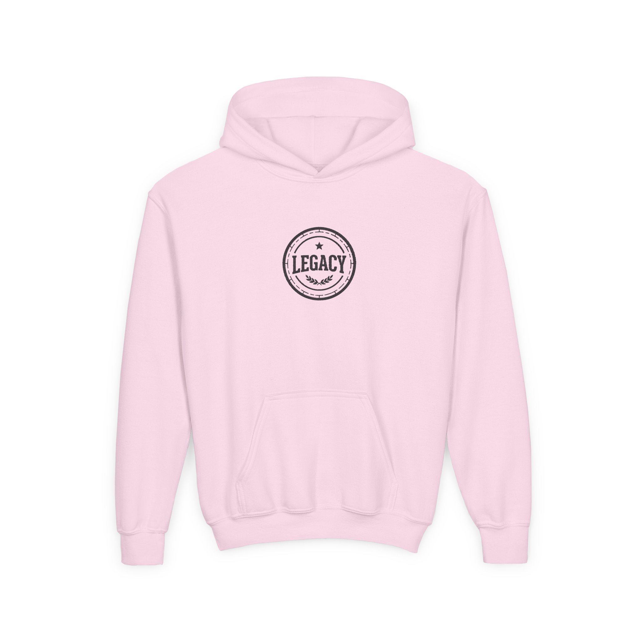 Youth Hoodie – 'Legacy' Vintage Circle Logo Sweatshirt