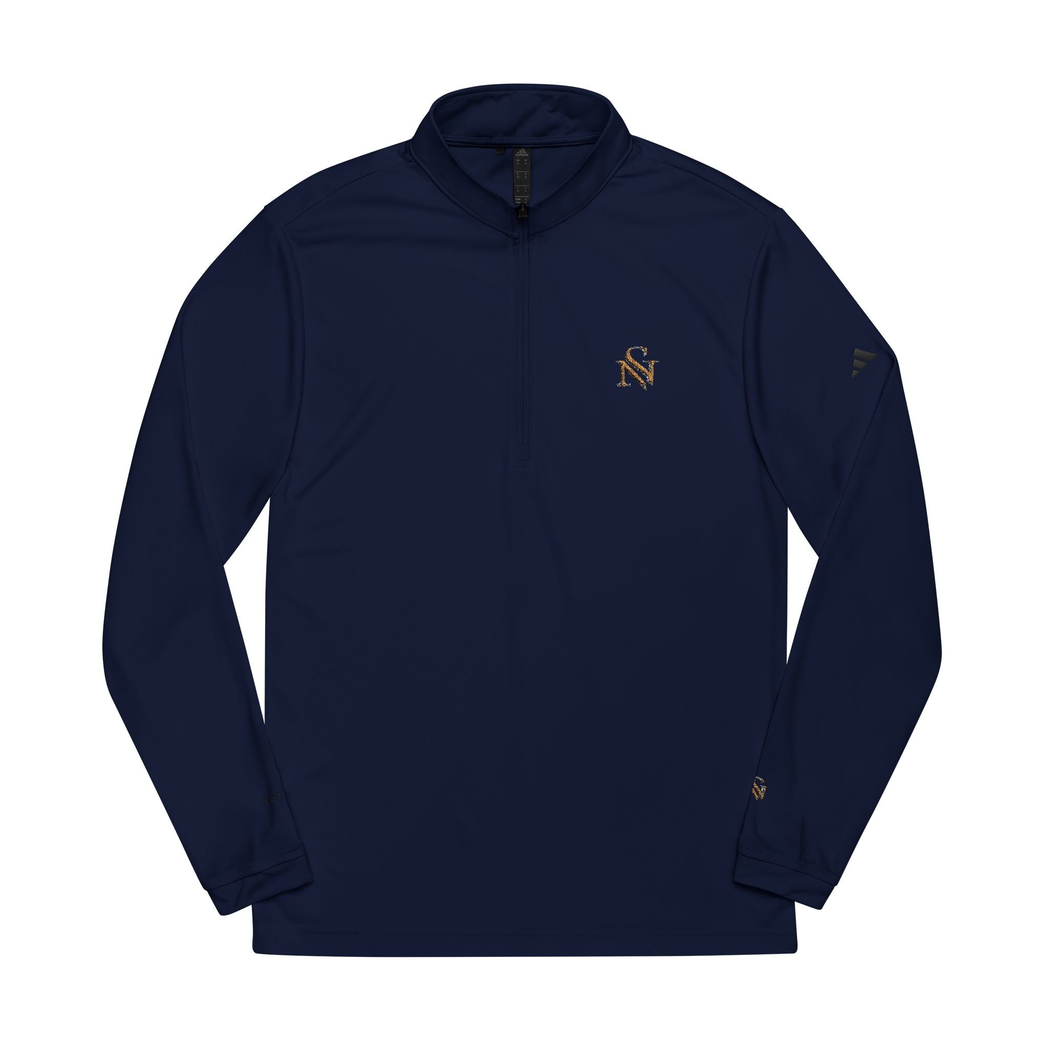 Embroidered Quarter-Zip Pullover — White adidas Performance Top