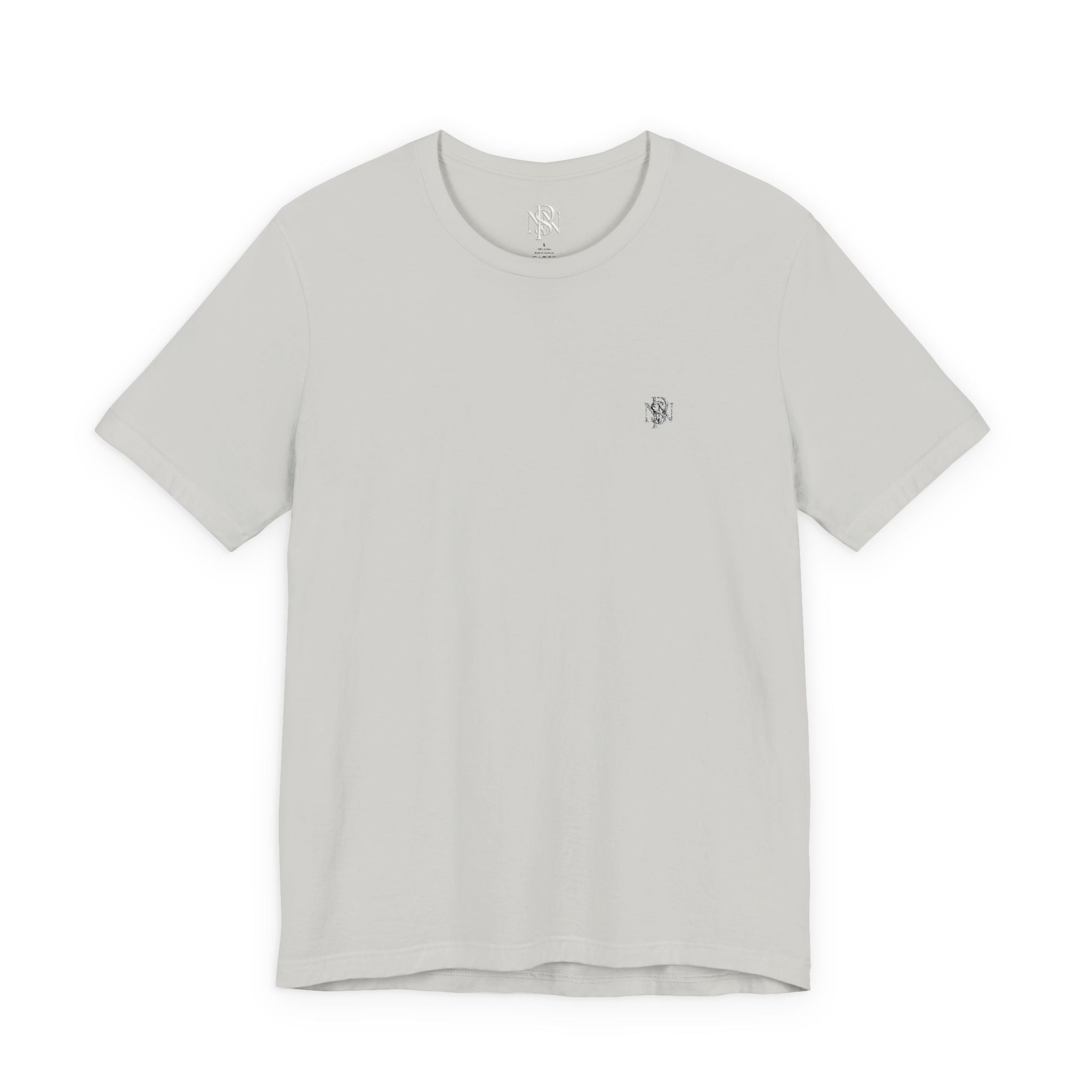 T-Shirt — Minimal Tiny Rose Chest Graphic, Casual Everyday Tee