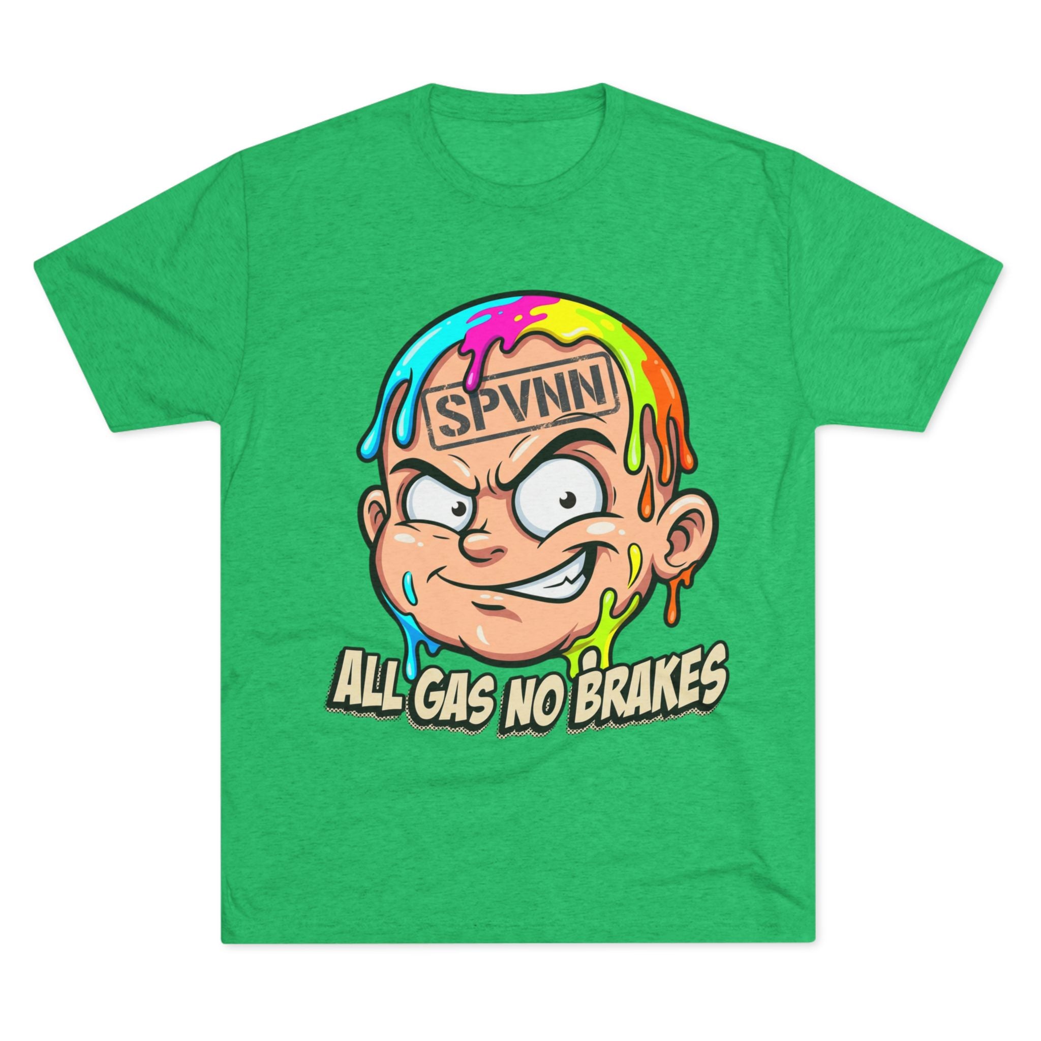 All Gas No Brakes Colorful Drip Graphic Tee