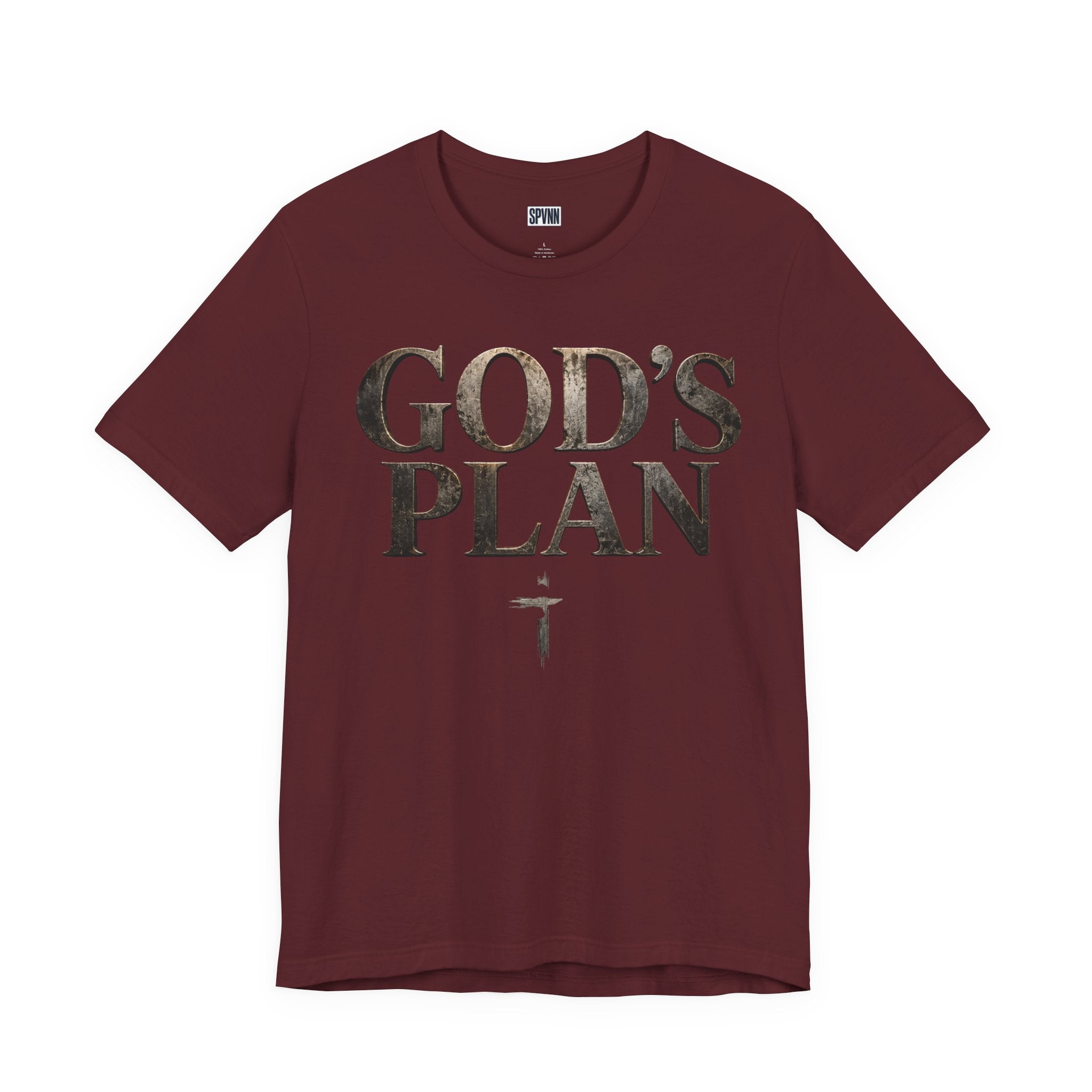 Faith Tee — "God's Plan" Front / "Faith Over Fear" Back Christian Inspirational T-Shirt